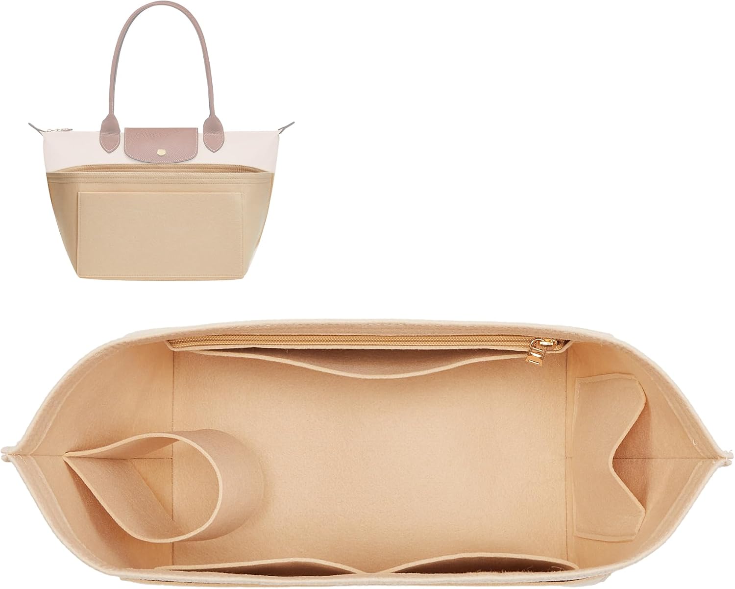 Purse Organizer Insert for Longchamp Le Pliage, Tote Bag Organizer