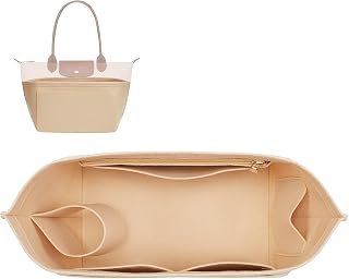 Purse Organizer Insert for Longchamp S, Felt Anti-Sag | fits Longchamp Le Pliage S, prevents sagging, structured felt, mini tote organizer, beige