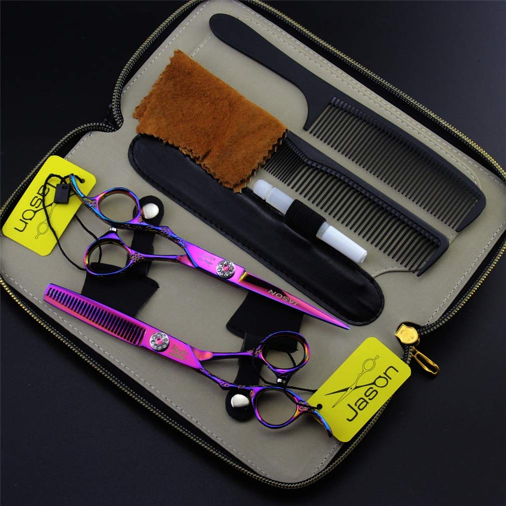 440C Linke Hand 6.0 Zoll Friseurscheren Bartscheren Ausdünnung Schere Set Japanische Hochwertigen Edelstahl-Mann-Frauen-Haar-Startseite