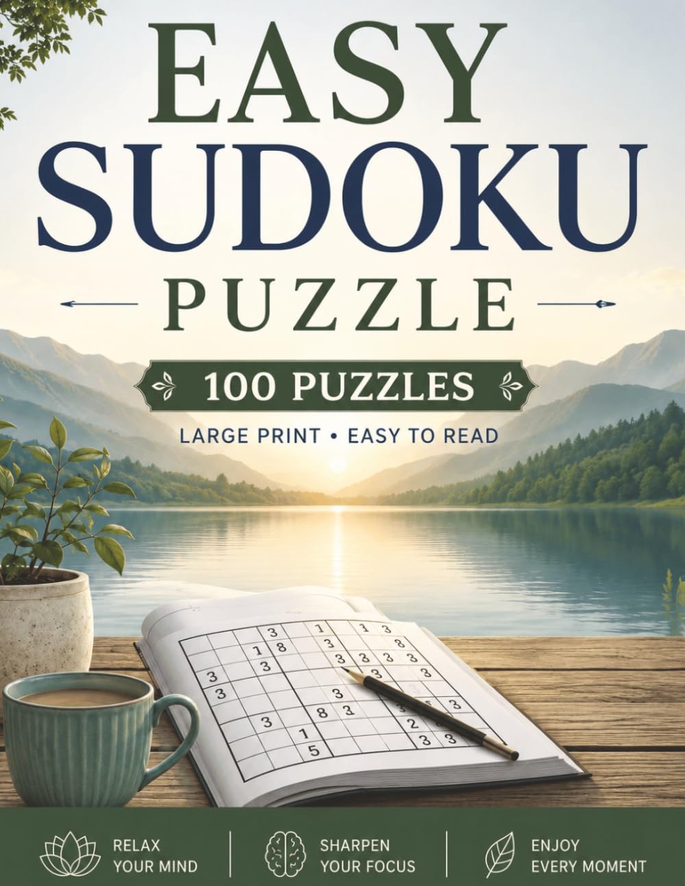 Easy Sudoku Puzzle: Relax, Focus, and Enjoy One Puzzle at a Time
