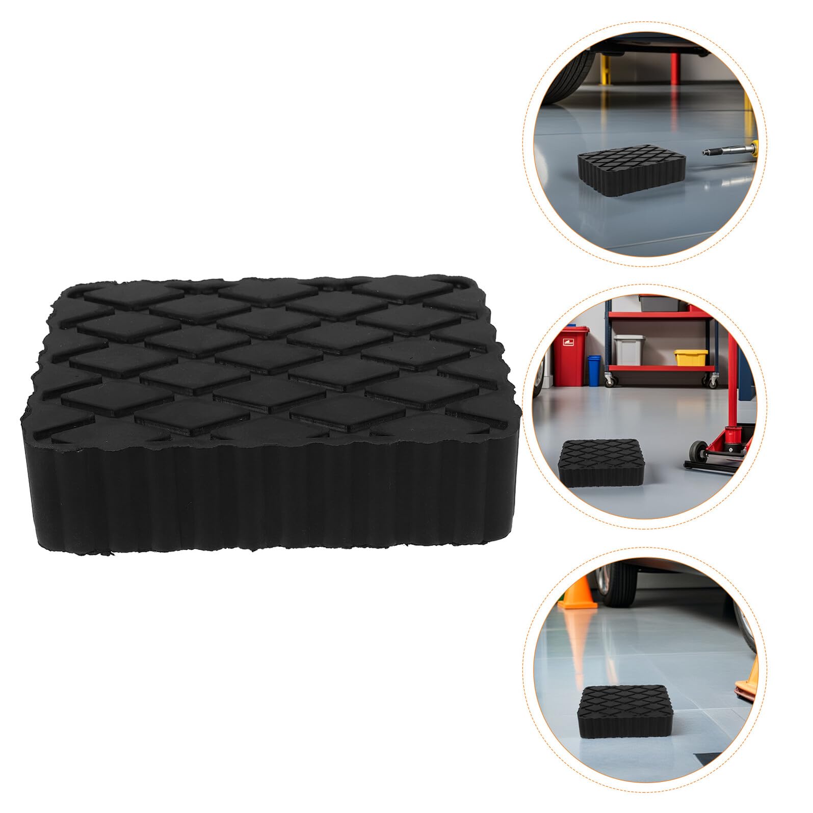 PLAFOPE Supporto in Gomma Elastico per Sollevatore Auto Pad Antivibrante per Protezione Telaio Veicoli Blocchetto Resistente per Sollevatori Pesanti Nero