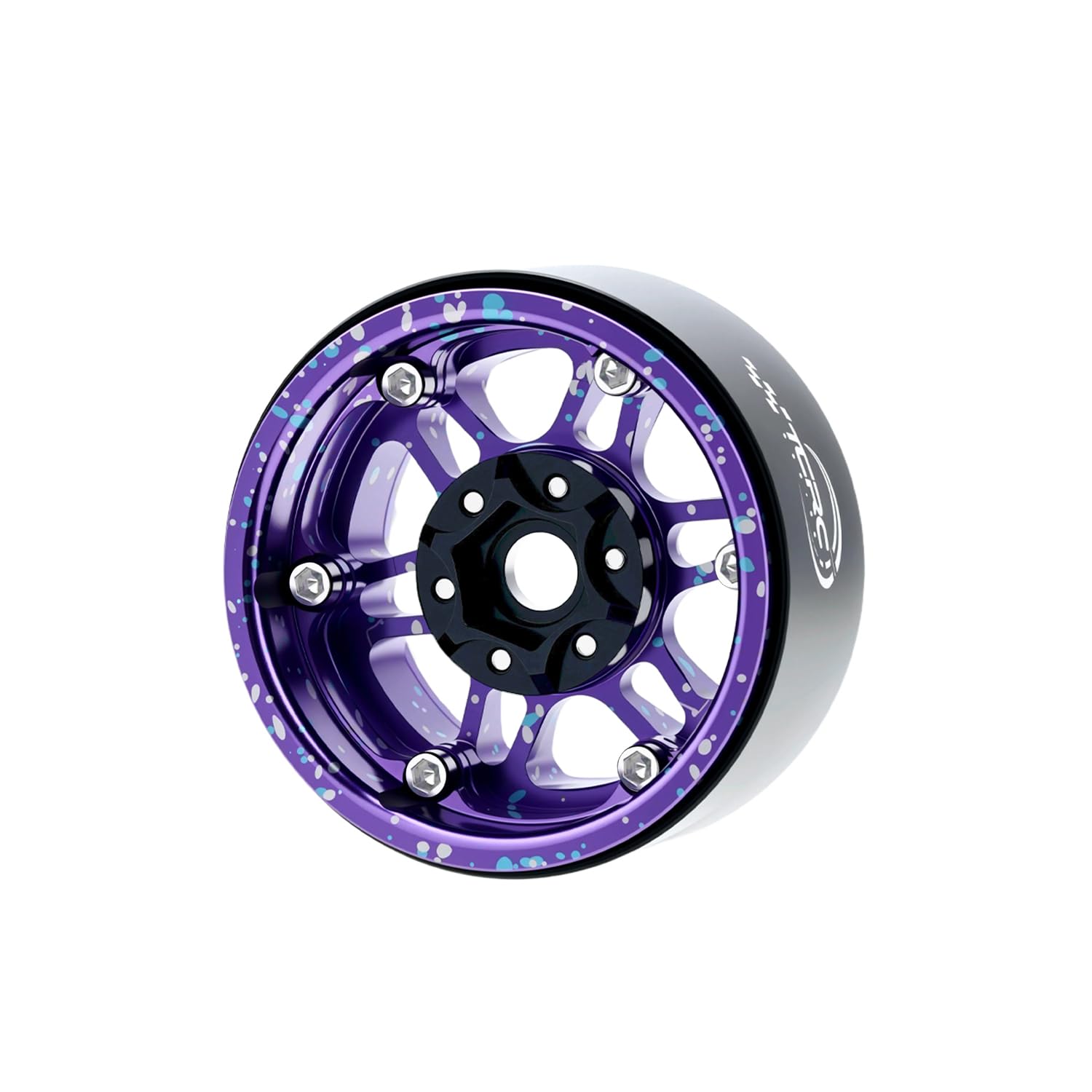 4PCS 1.9" Splash Anodized Aluminum RC Beadlock Wheels - High Mass Hubs For TRX4, SCX10, 1/10 Scale Crawler - View #11