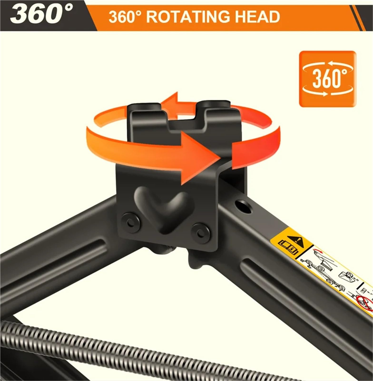 Cric A Forbice Per Auto Cric a forbice for auto da 2 tonnellate con chiave salva sforzo Acciaio al carbonio Gamma di sollevamento 10,5 cm a 38, Compatto e facile riporre