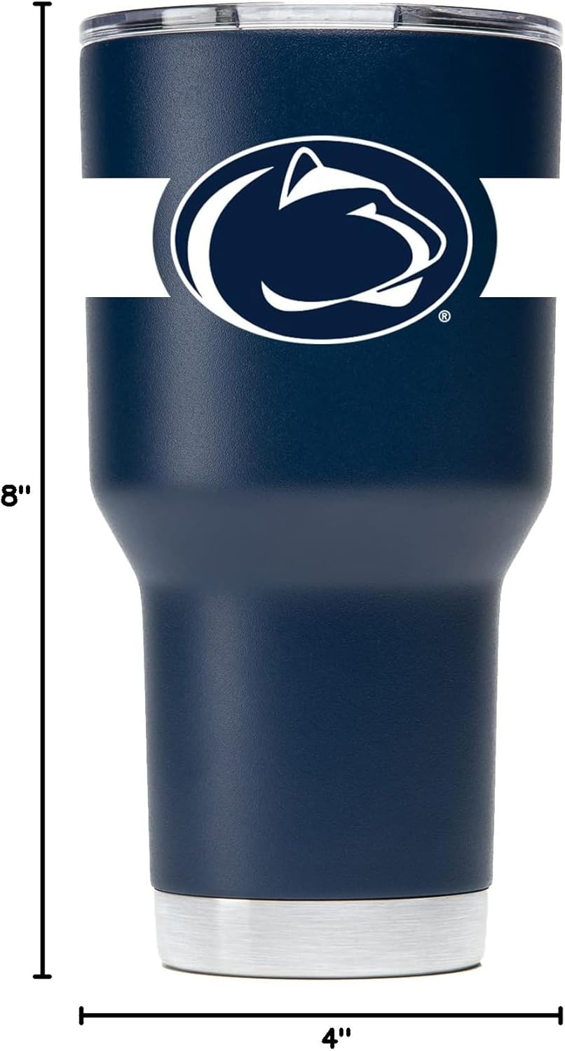 Gametime Sidekicks Penn State 30oz Navy Tumbler - Officially Licensed, 18/8 Stainless Steel, Double-walled, Vacuum-insulated, UV LED Printed Logos, Sweatless, Stays Hot/Cold - 360 Wrap - Image 6