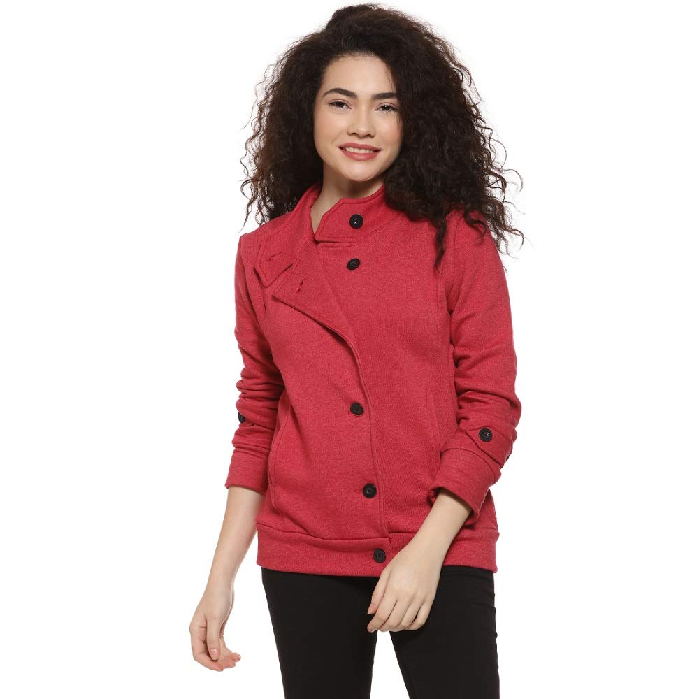 pinacolada Women's Regular Fit Cotton Jacket for Winter Wear | Standing Collar | Full Sleeve | Buttoned | Casual Jacket for Woman & Girl | Western Stylish Jacket for Women-picture-33