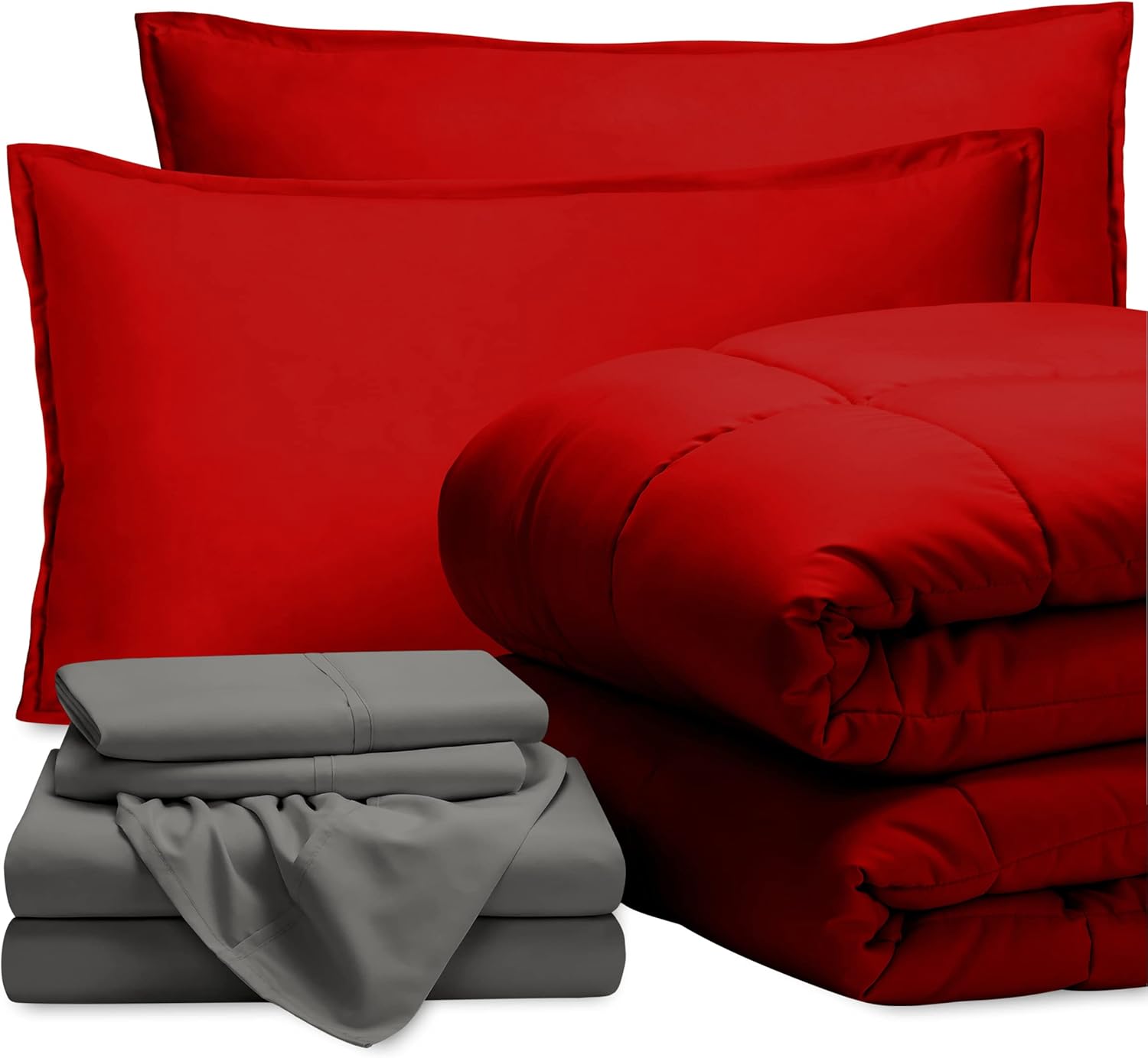 Bare Home BedinABag 7 Piece Comforter & Sheet Set Full