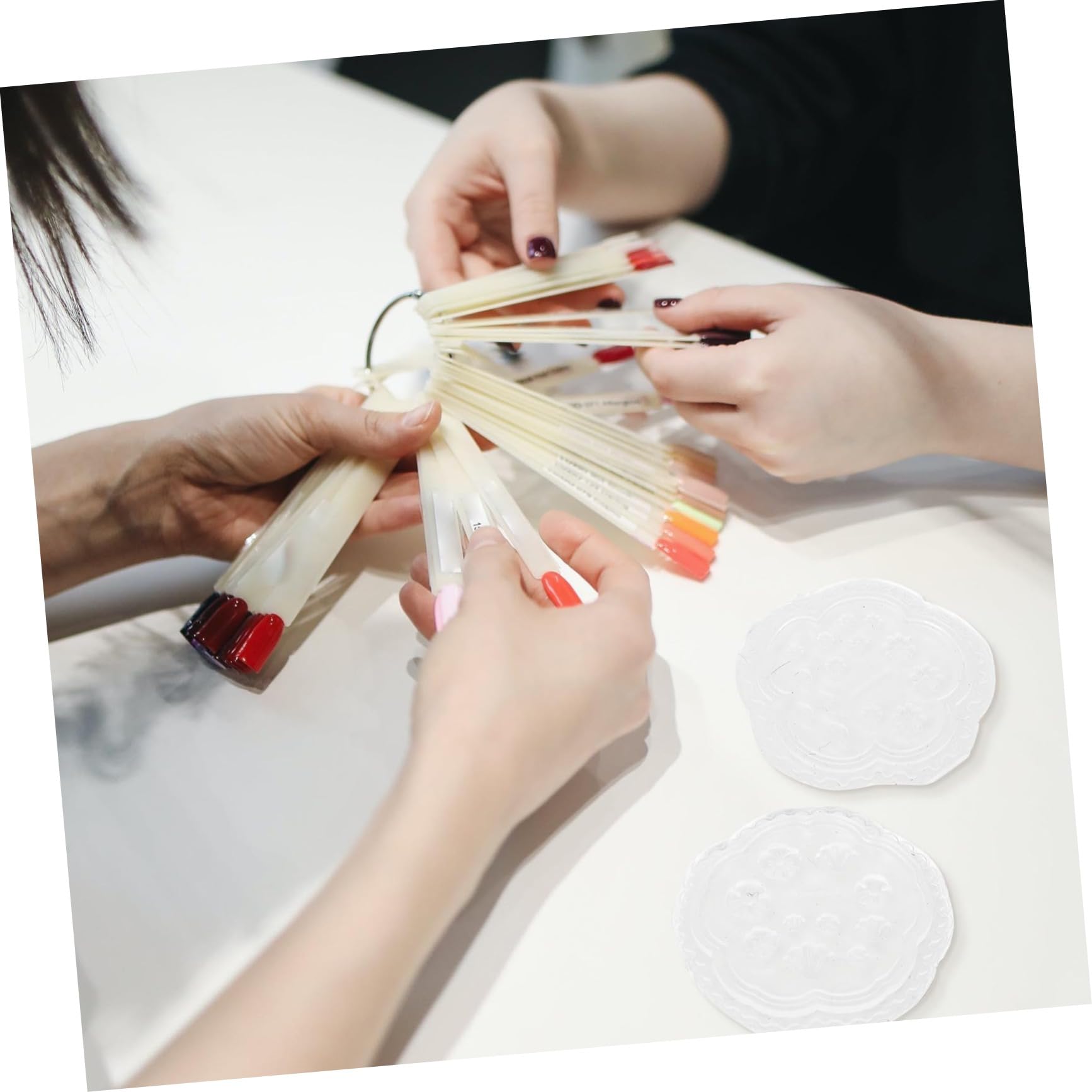 NUOBESTY 5sets Nagel Nail Art Set Handgemachte Maniküre Silikon Wiederverwendbare Leicht Zu Reinigen 3 Stücke * 5