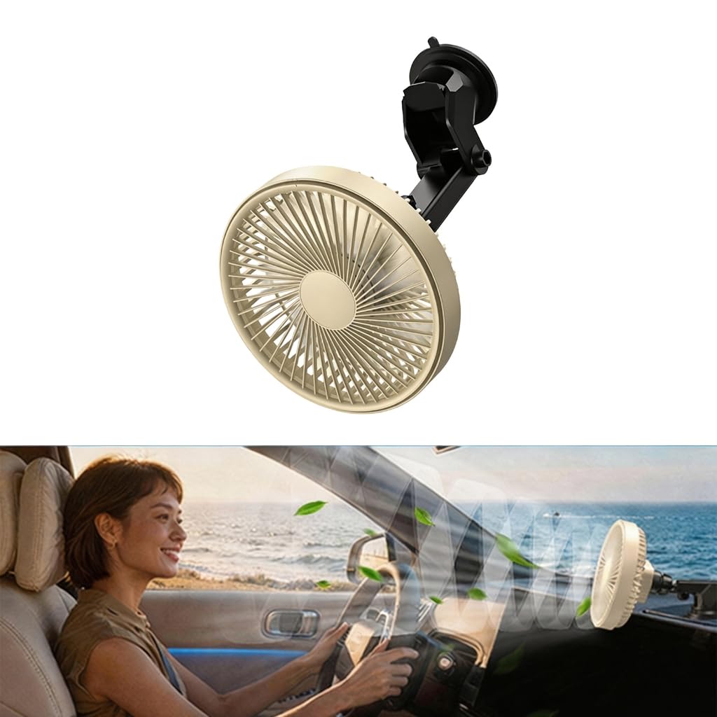 Ventilateur de refroidissement rotatif puissant à ventouse pour tableau de bord