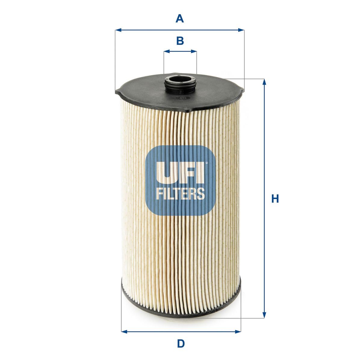 UFI Filters, Filtro Gasoil ‎26.044.00, Filtro de Combustible Diésel de Recambio, Apto para Vehículos Agrícolas, Apto para Modelos de Case IH, New Holland y Steiger