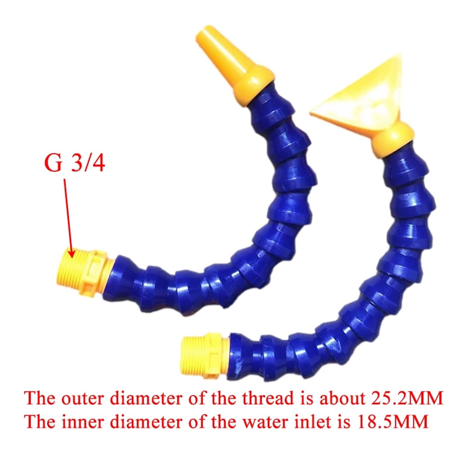 Pneumatikschlauch G 3/4 Außengewinde Kunststoff Flexibler Wasser-Öl-Kühlrohrschlauch for Drehmaschine CNC-Maschine(Flat400mmWithSwitch)