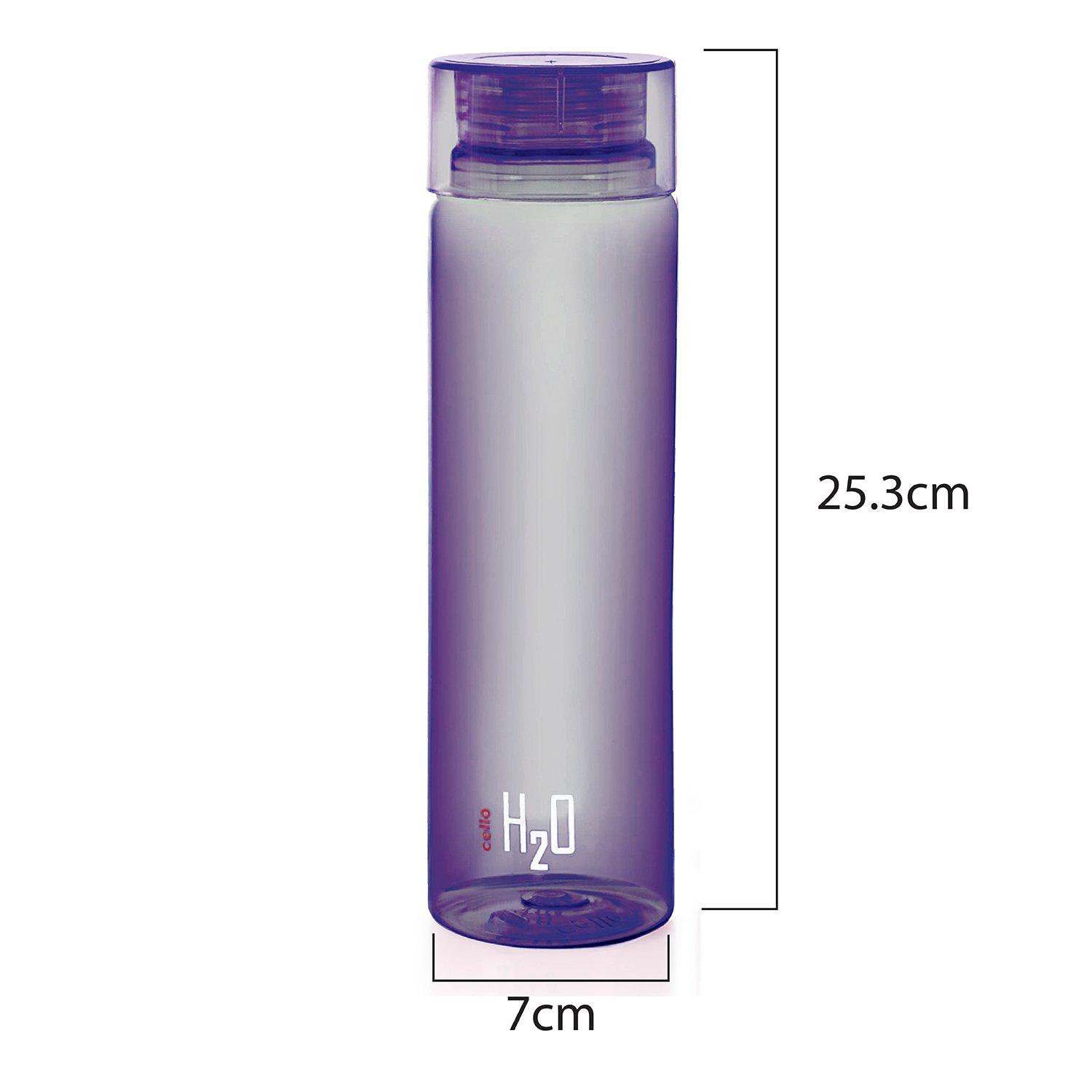 Cello Deluxe H2O Unbreakable Plastic Water Bottle Set, Set of 3, 1 Litre Purple - Image 3 thumbnail