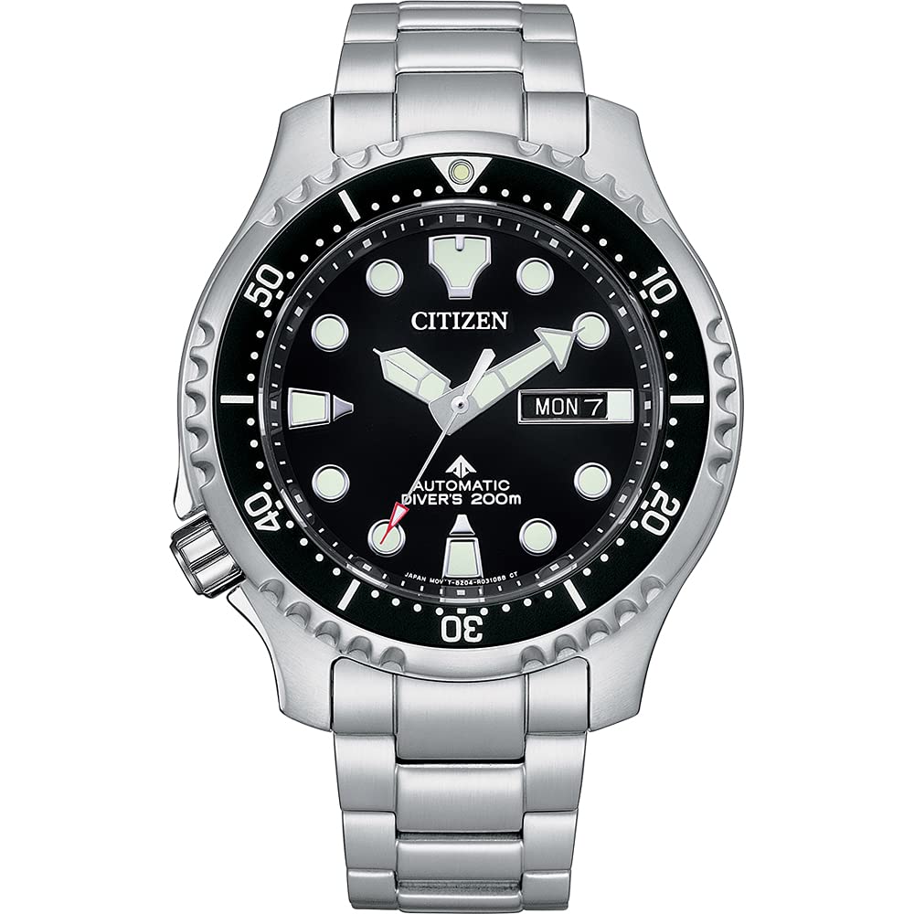 Citizen Mens Analogue Automatic Watch Promaster Marine Silver Black