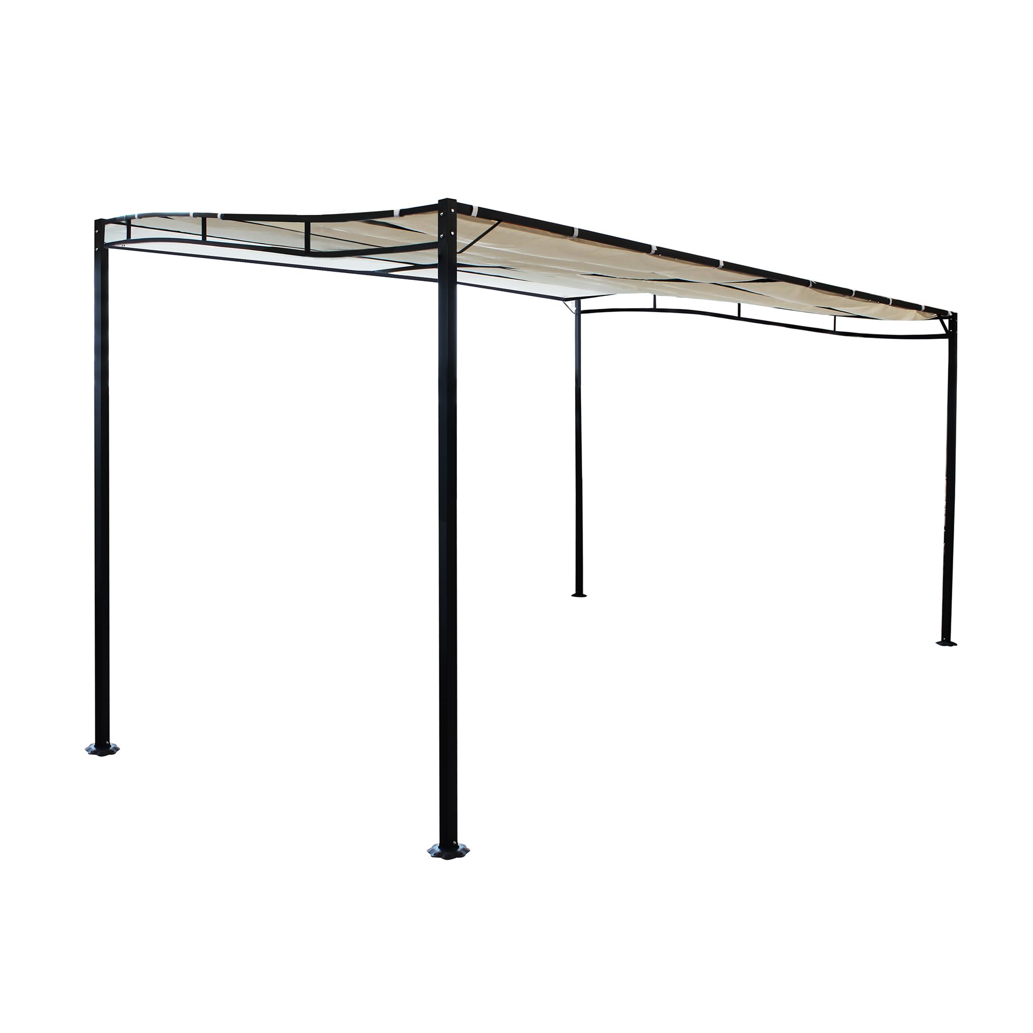 Pergola da Giardino addossata 3x2 5 in acciaio poliestere - BILL Antracite