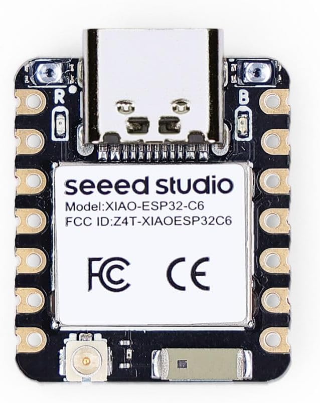 Seeed Studio XIAO ESP32C6-2.4 GHz WiFi 6, Bluetooth 5.3, Zigbee, Thread (802.15.4), ESP Rain Maker, AWS IoT, Support Microsoft Azure, Smart Home
