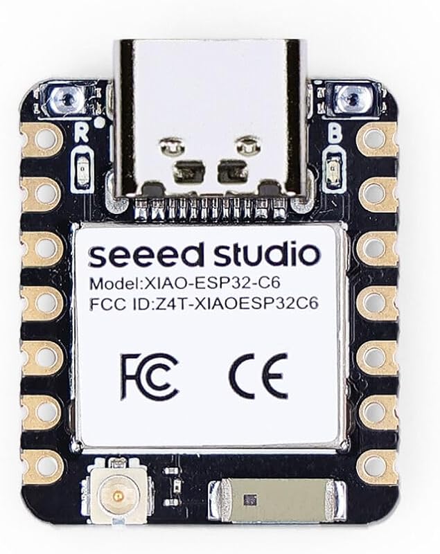 Seeed Studio XIAO ESP32C6-2.4 GHz WiFi 6, Bluetooth 5.3, Zigbee, Thread (802.15.4), ESP Rain Maker, AWS IoT, Support Microsoft Azure, Smart Home