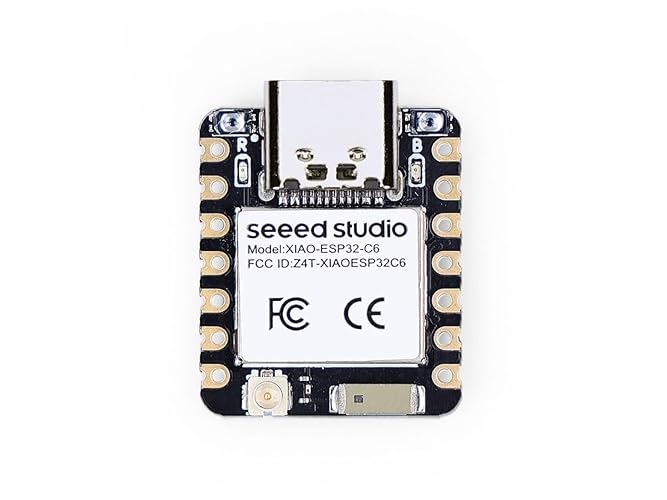 Seeed Studio XIAO ESP32C6-2.4 GHz WiFi 6, Bluetooth 5.3, Zigbee, Thread (802.15.4), ESP Rain Maker, AWS IoT, Support Microsoft Azure, Smart Home