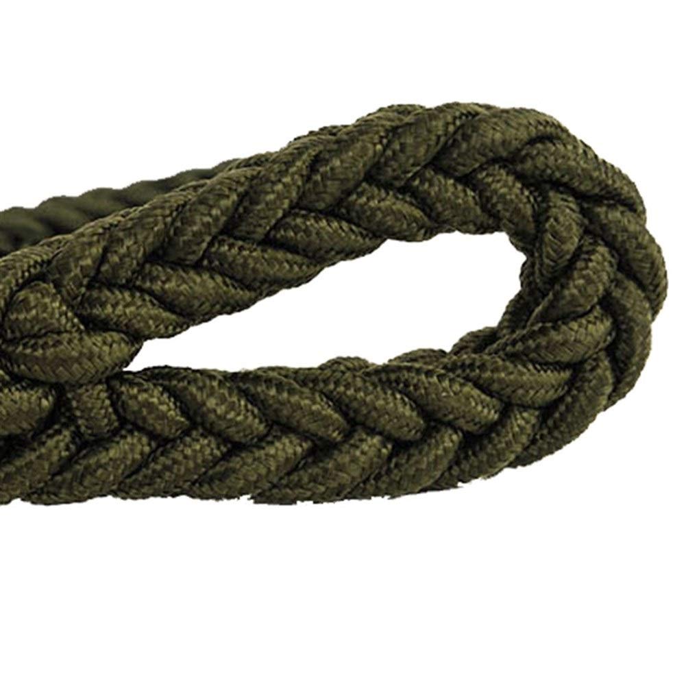 Wytrzymała nylonowa smycz Big Dog dla średnich psów, mocna linka okrągła Bulldog Golden Retriever Pitbull łańcuszek ołowiowy dla zwierząt domowych (kolor : Army Green, rozmiar: L 110 x 2,0 cm)