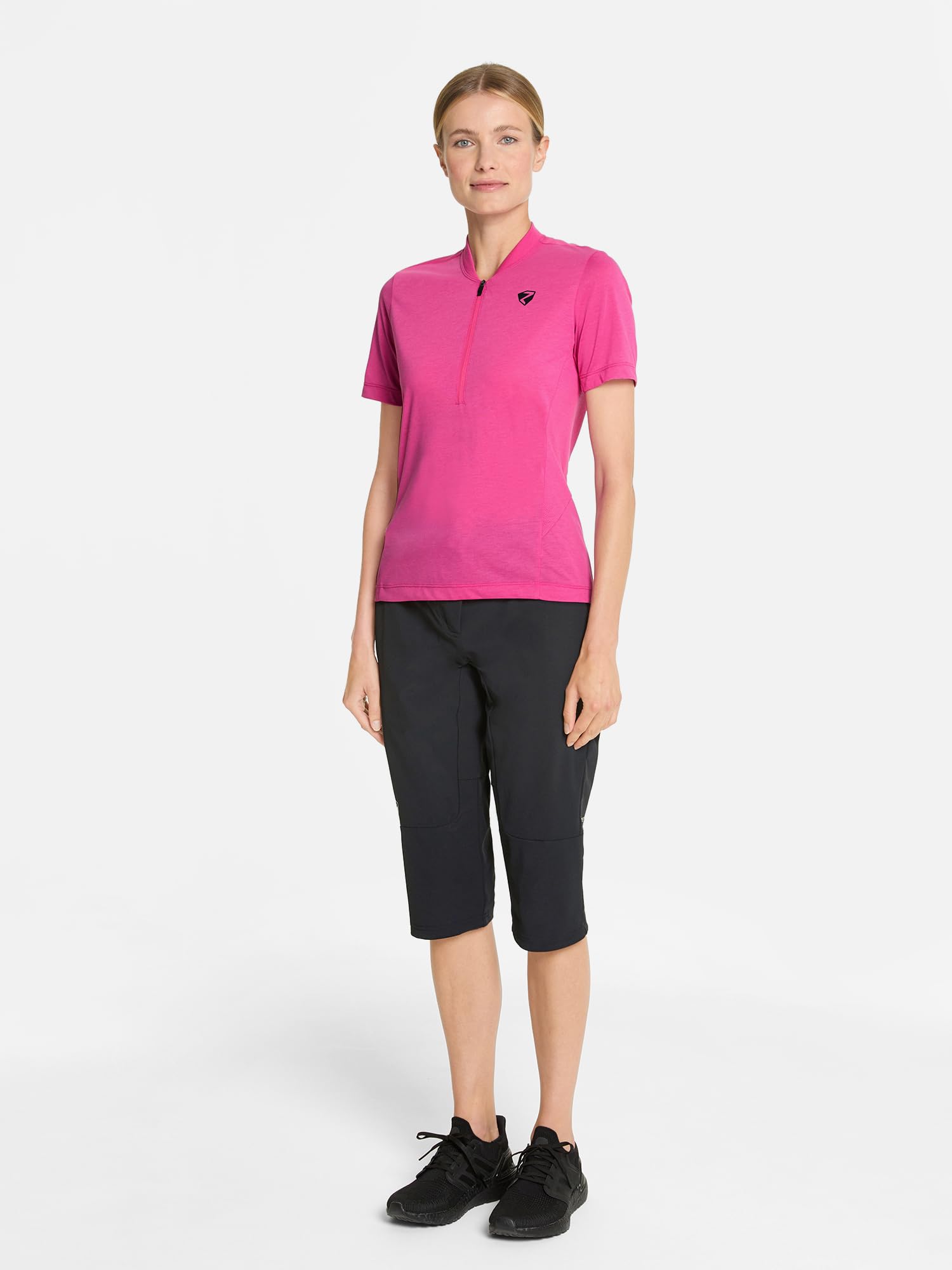 Ziener NESTLA X-Function Short de Cyclisme pour Femme avec Short intérieur, pour VTT, extérieur, Loisirs, Respirant, séchage Rapide, rembourré, Noir, Taille 34