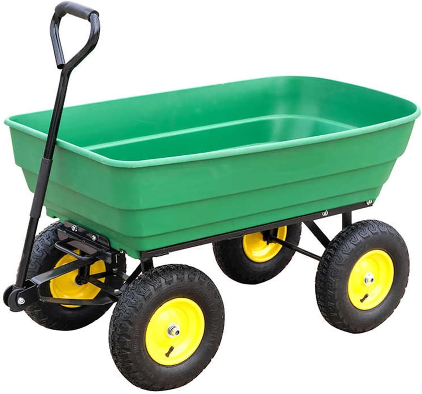 Carretilla de jardín de 4 ruedas, 200 kg, para facilitar el transporte de herramientas, plantas, troncos y suministros para festivales (95 x 52 cm)