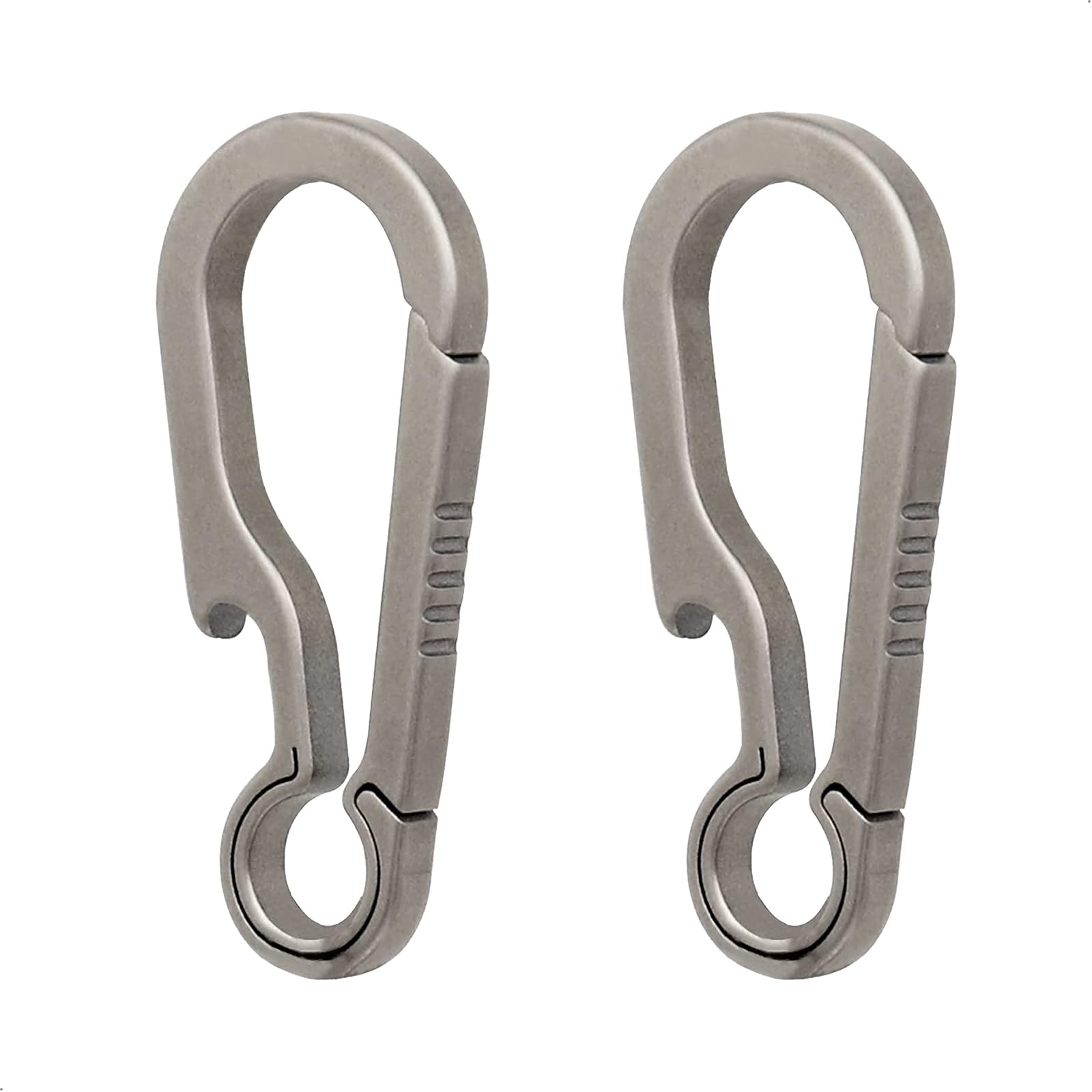 PJYTAC Titanium Carabiner Clip Small Backpack Clip Black Hook Heavy Duty Keychain Clips Anti-Lost Quick Release Key Chain for Keys Bottle Opener