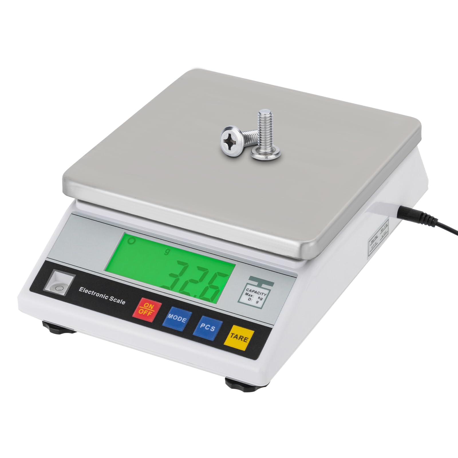 Waga precyzyjna, 6 kg, 0,1 g, waga kuchenna, dokładna waga kuchenna, elektroniczna waga laboratoryjna z wyświetlaczem LCD, funkcja liczenia, do laboratorium, kuchni, magazynu