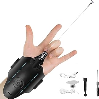 Upgraded LED Spider Web Shooter, 8ft Range Wrist Launcher with Remote Rope Action & Glow, Superhero Role Play Gear for Kids, Can Grab Small Objects