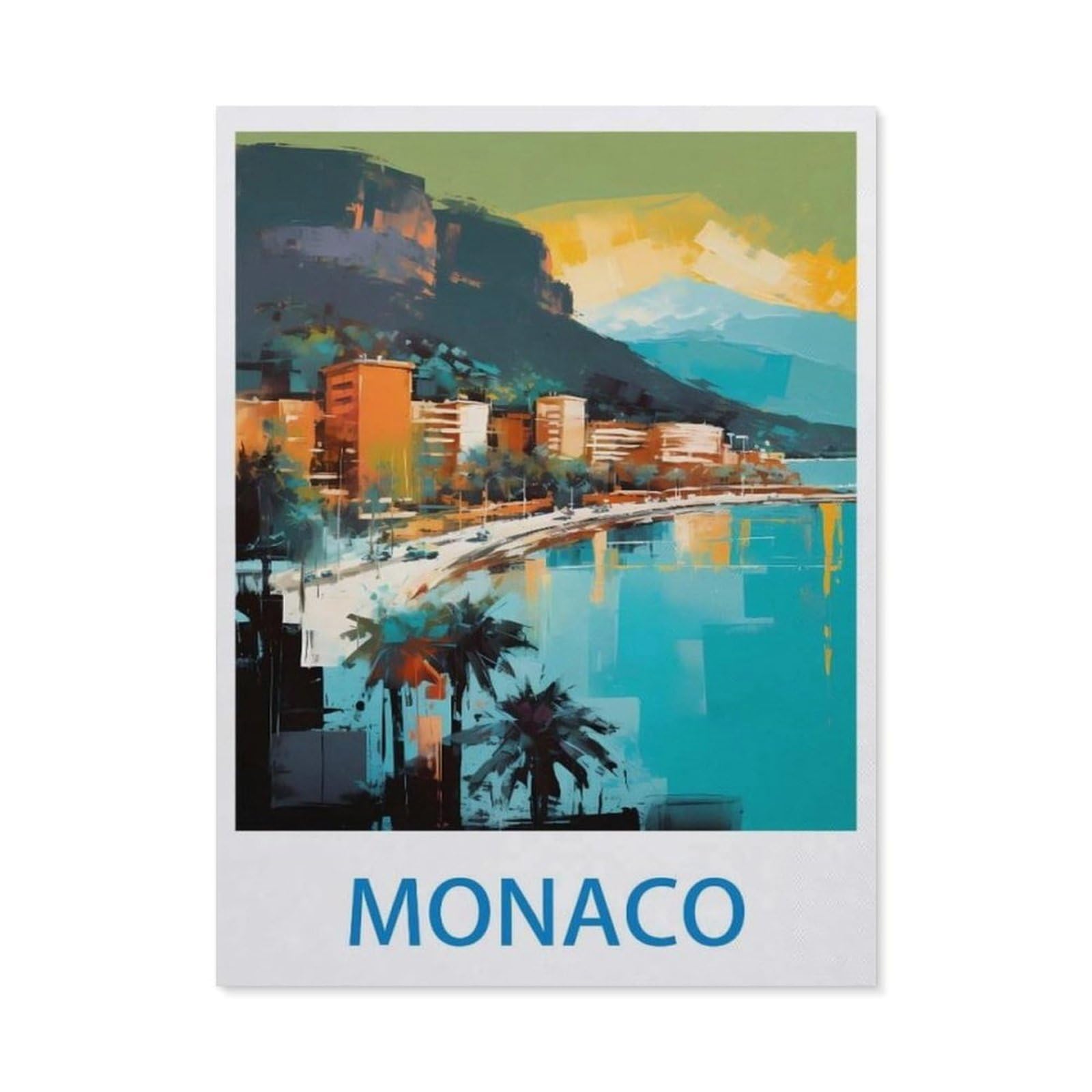 BEAYODKP DIY Diamond Painting，Monaco，Cross Stitch Full Drill 5D Embroidery Mosaic Wall Decor Art（50 x 60 cm/19.68 x 23.62 inches）-CM69