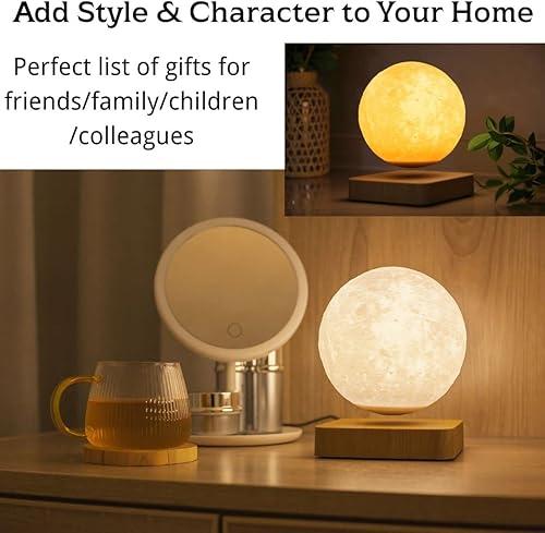 Miniatura 2 de MOOCCI Lámpara de luna levitante, lámpara de luna flotante, luz de luna de levitación magnética, regalos para niñas, niños, niños y adolescentes