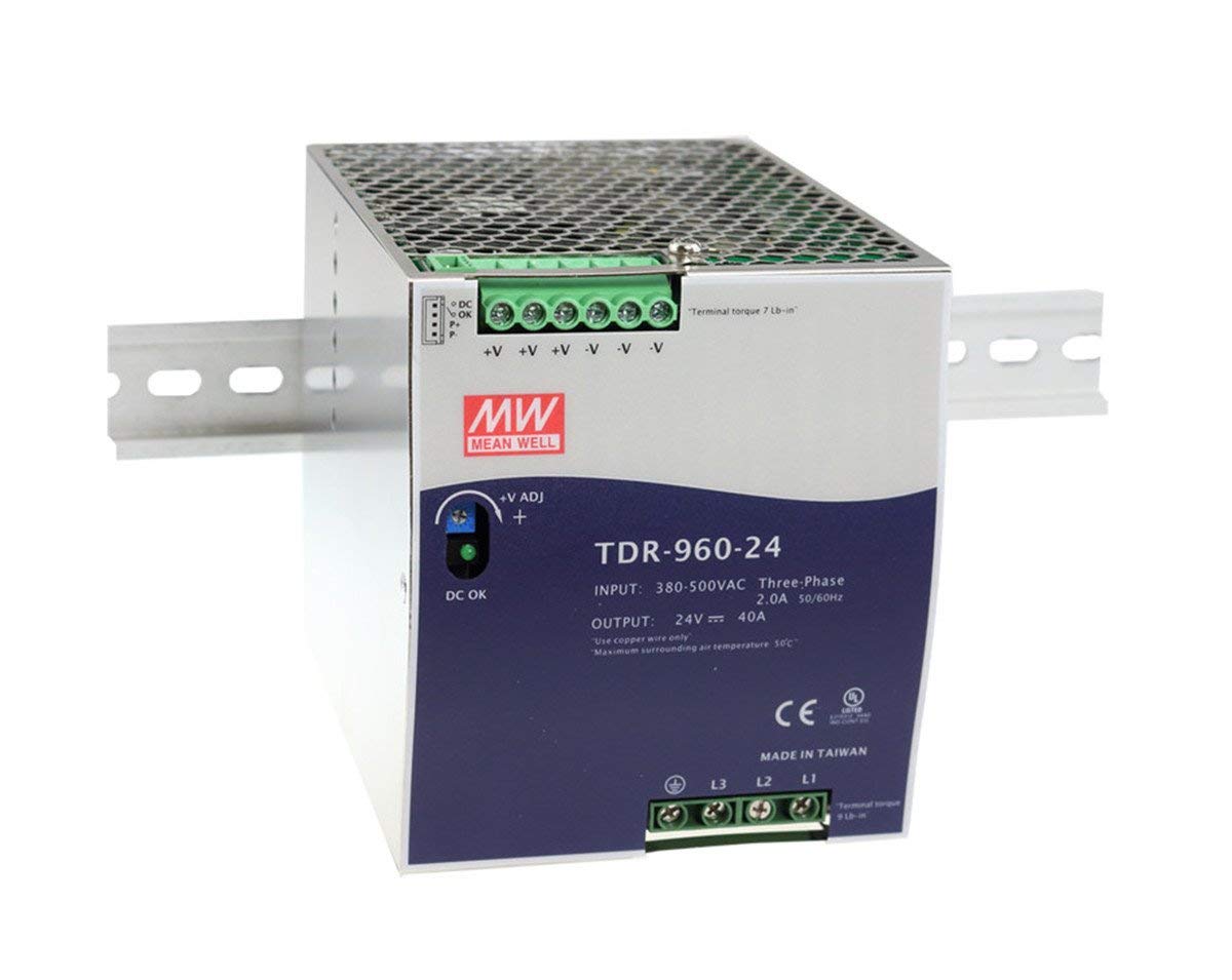 MW Mean Well TDR-960-48 48V 20A 960W Three Phase Industrial DIN RAIL with PFC Power Supply Function