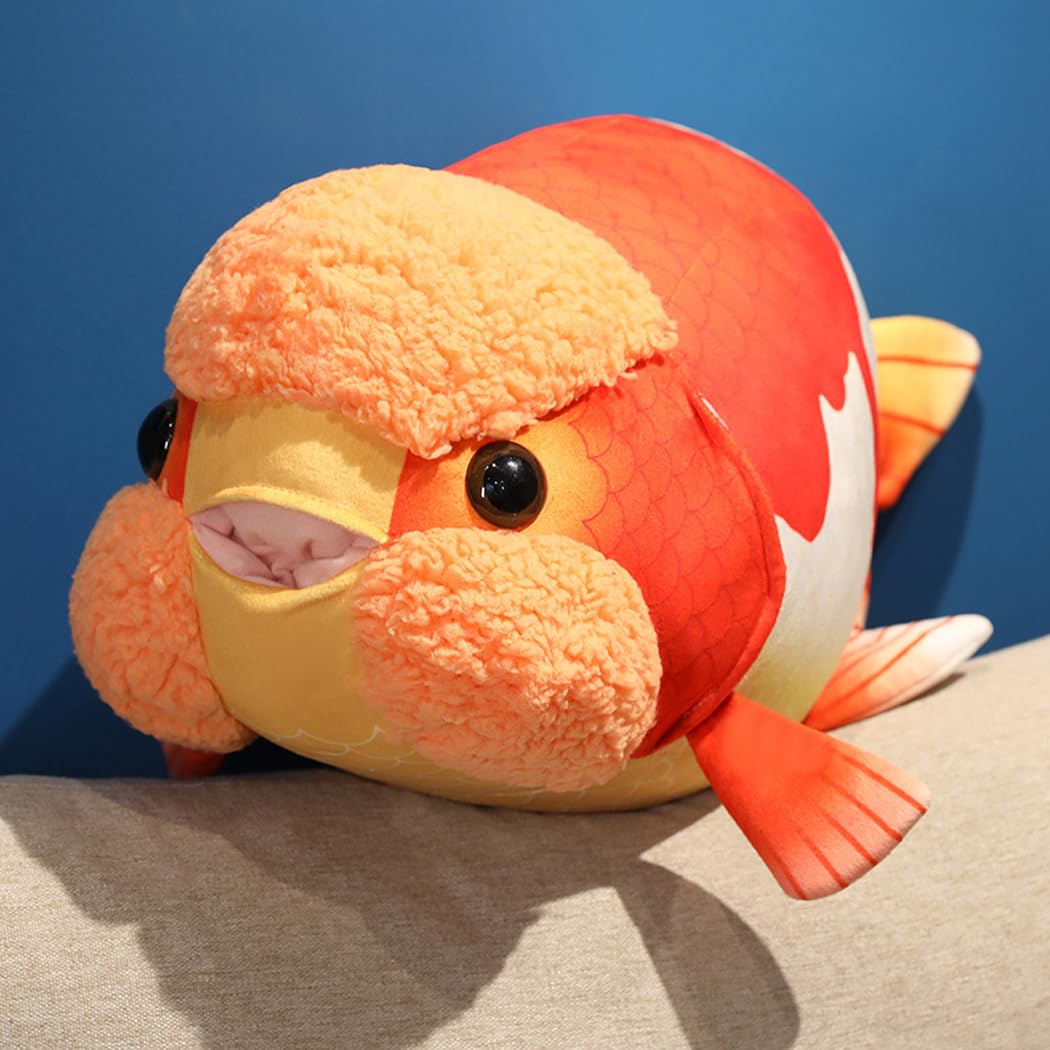 Amazon.co.jp: MILEE リアルランチュウキンギョ ぬいぐるみ 金魚