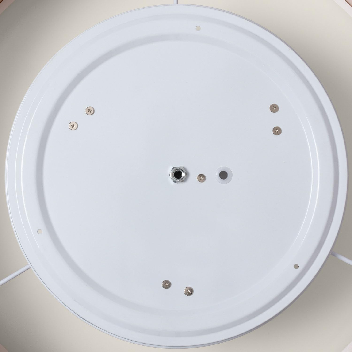 LEDKIA LIGHTING Plafón Circular Lino Ø500 mm Ranje para Cocina, Comedor, Habitación Beige