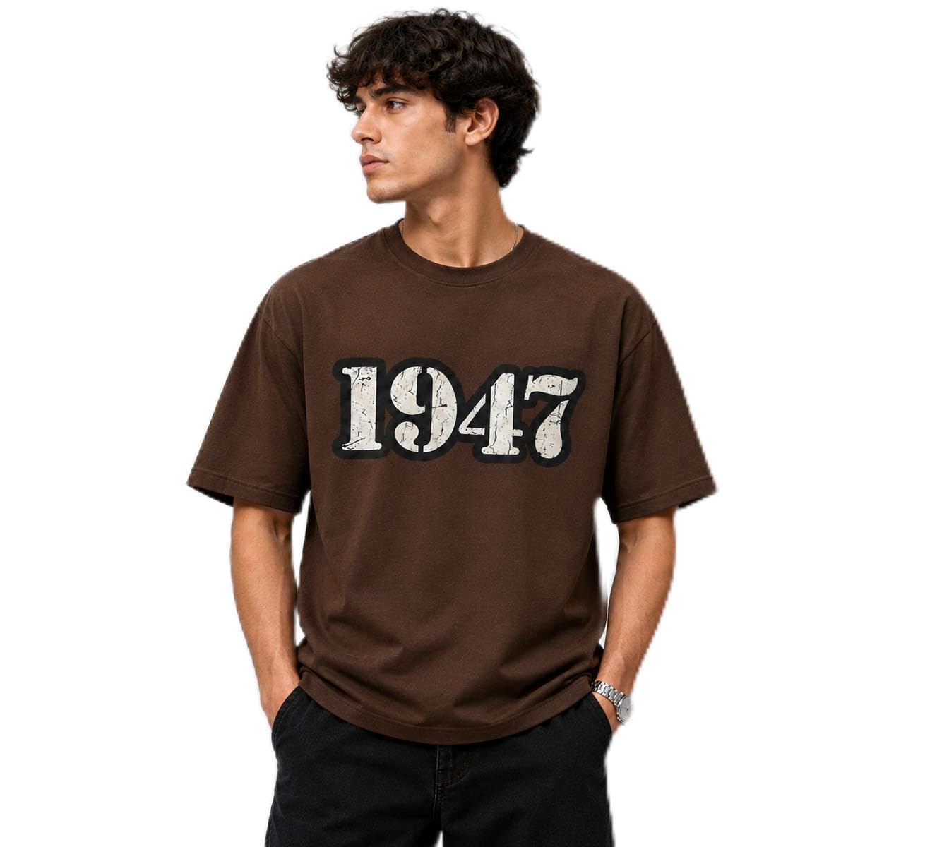Oversize T-Shirt Brown-image-13