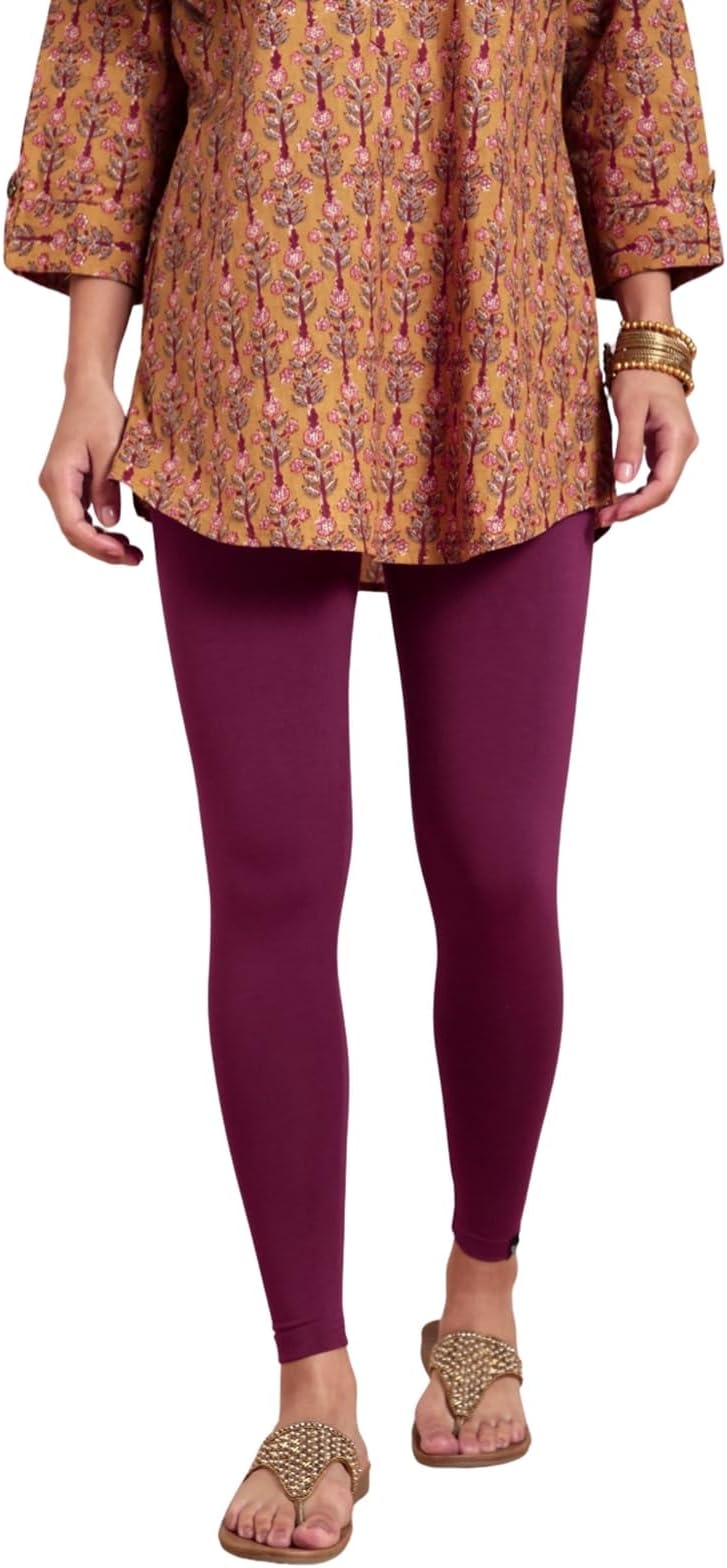 TWIN BIRDS Tailored Cut & Classic Fit Stretchable Viscose Elasthane Fabric Ankle Length Leggings for Women