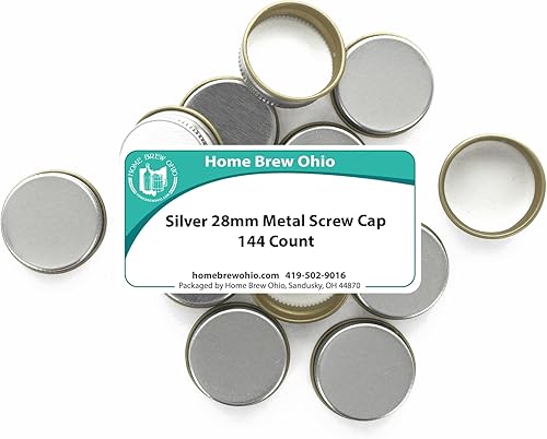 Miniatura 2 de Home Brew Ohio Tapones de rosca de metal plateado de 1.102 in - 144 CT