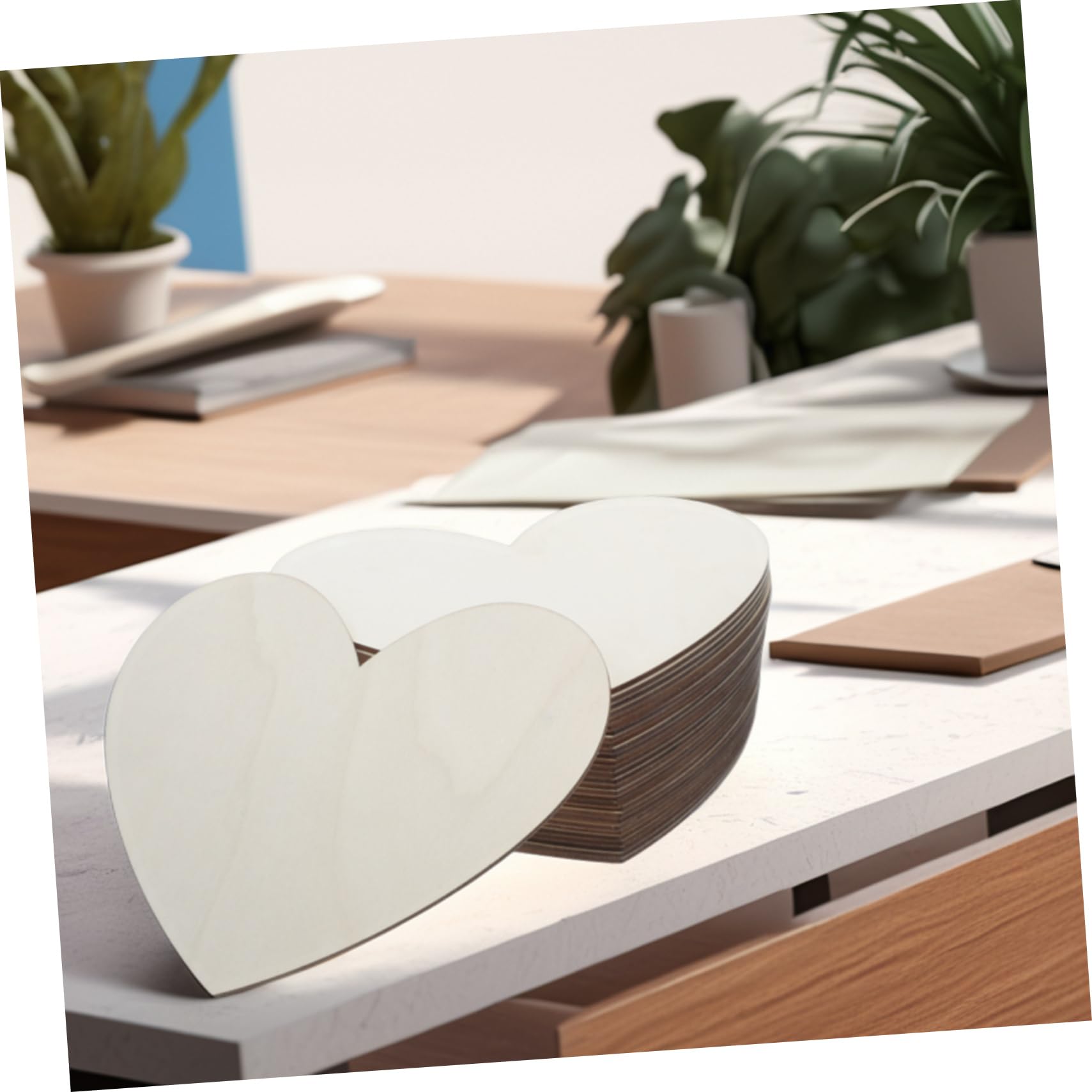OSALADI 30pièces Lot De Cœurs Pour Artisanat Grandes Découpes Forme De Cœur Fournitures Art