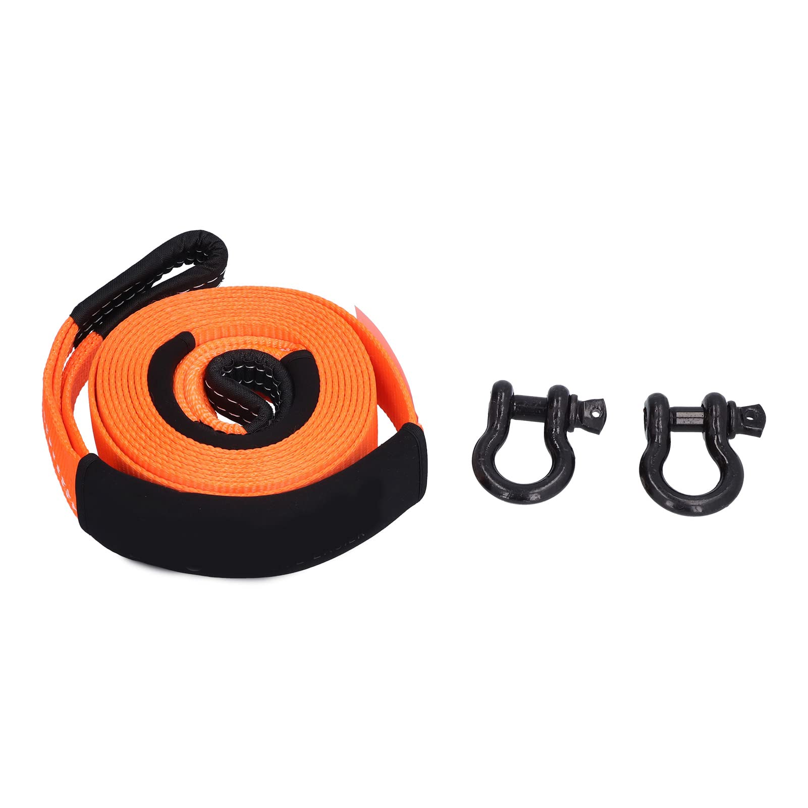 Yctze Pasek Holowniczy o Wysokiej Wytrzymałości, Poliester 5M 5T do Holowania Pojazdu (ORANGE)