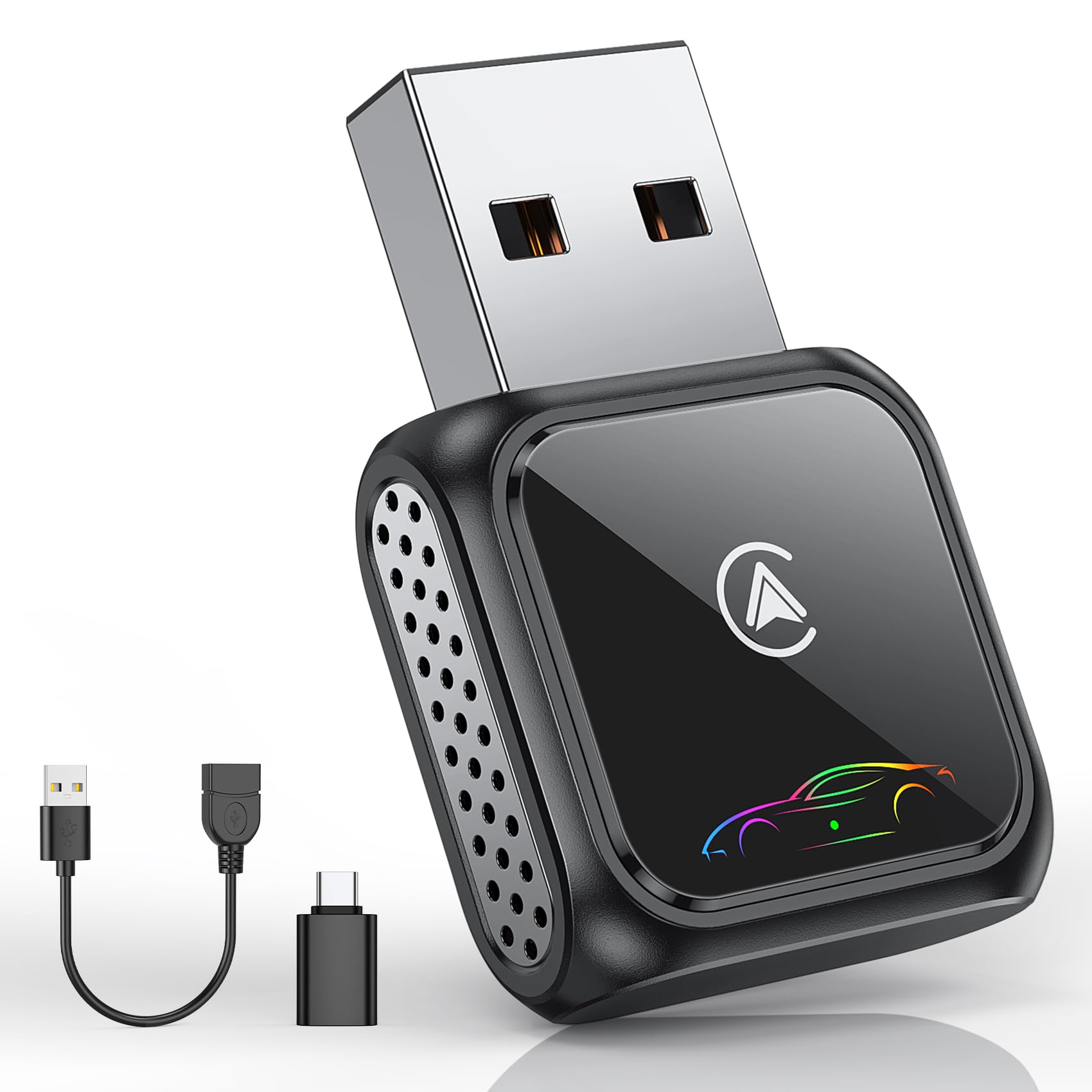 Super Mini Wireless CarPlay Adapter (Latest Upgraded) - Bluetooth Car Play Dongle, Zero Latency, Stable Connection, Compatible with & Android, 2017+ Models, USB/Type-C-image-40