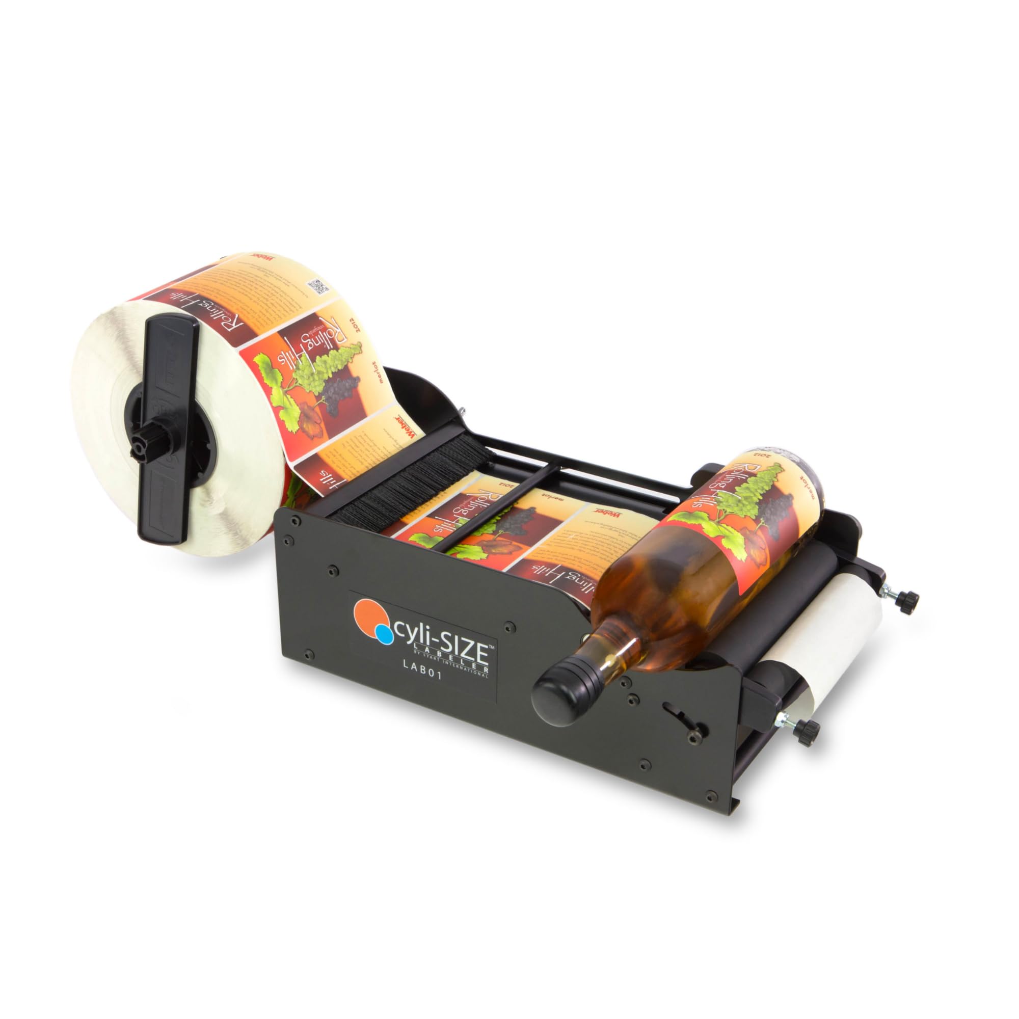 START International LAB01 Manual Bottle Label Applicator, Black