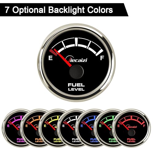 Miniatura 5 de Medidor de nivel de combustible de 2.047 in2-116 pulgadas, 7 colores de retroiluminación, 0-90ohmios, 10-180ohmios, 73-10ohmios, 0-190ohmios,
