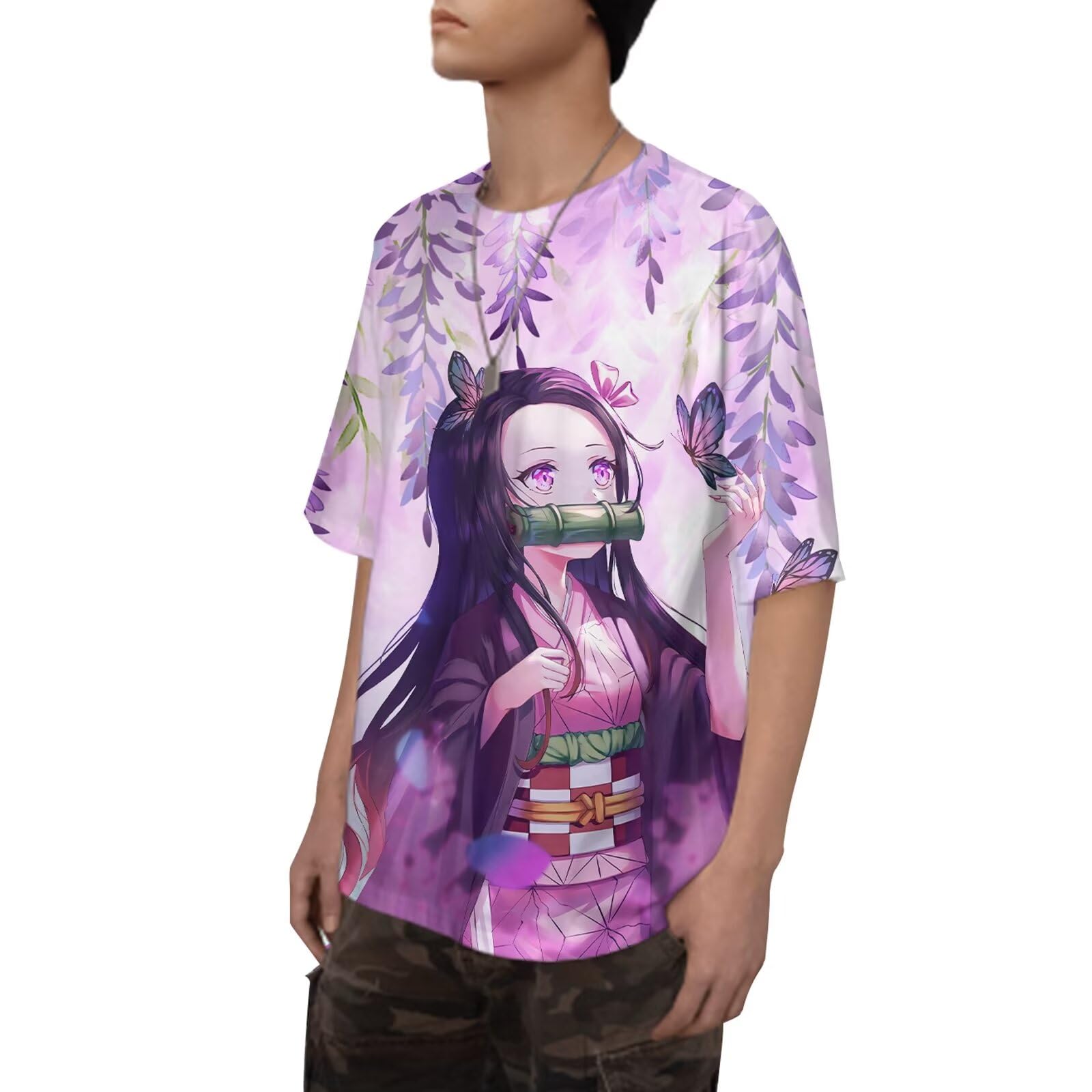 Men and Women Shirts Short Sleeve Cosplay Adults Anime T-Shirts Crew Neck 3D Printed Top