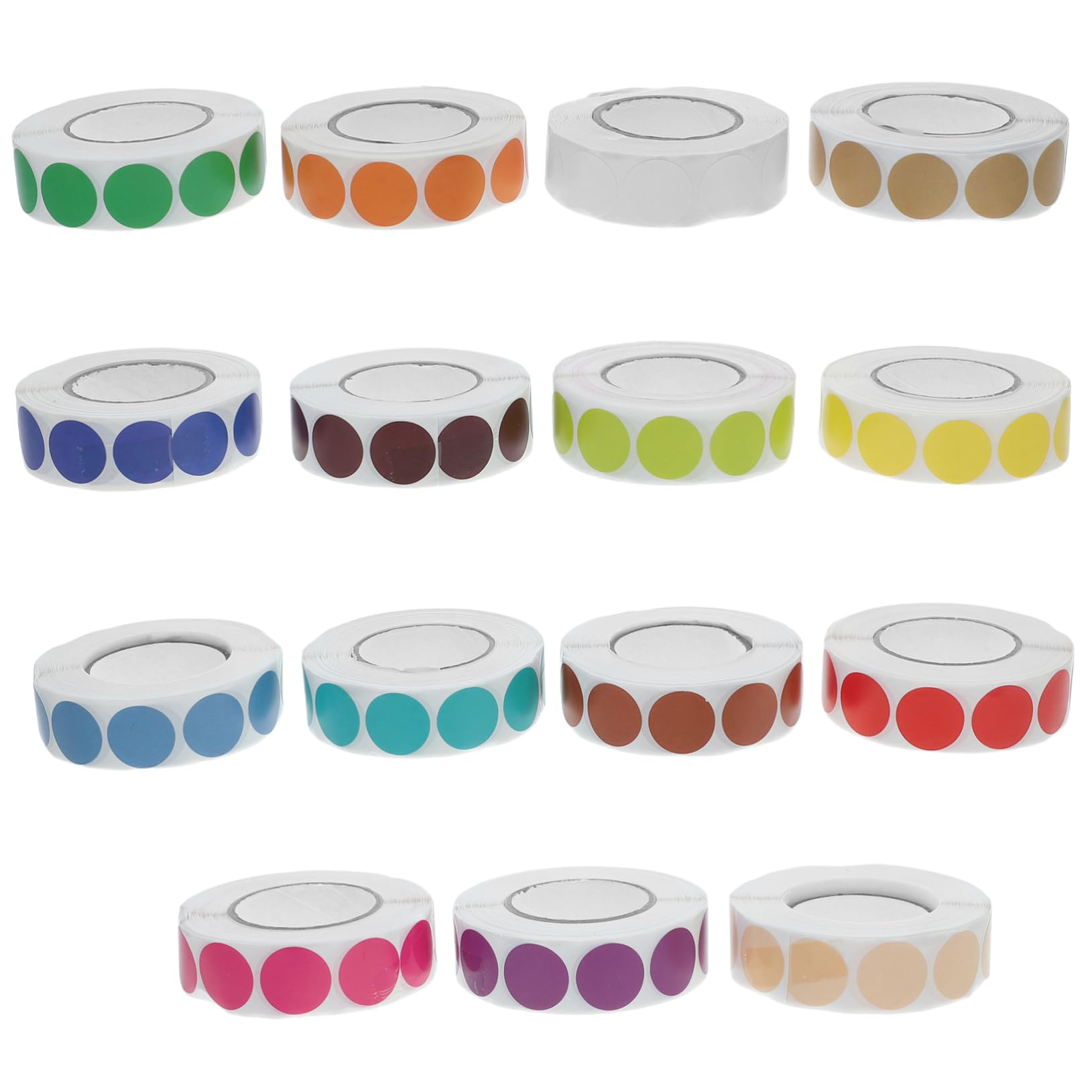 SHOWERORO 15pièces Autocollants Ronds Autocollants Couleur Adhésifs Pour Étiquetage Diy Et École Dot Stickers Étiquettes Écrites