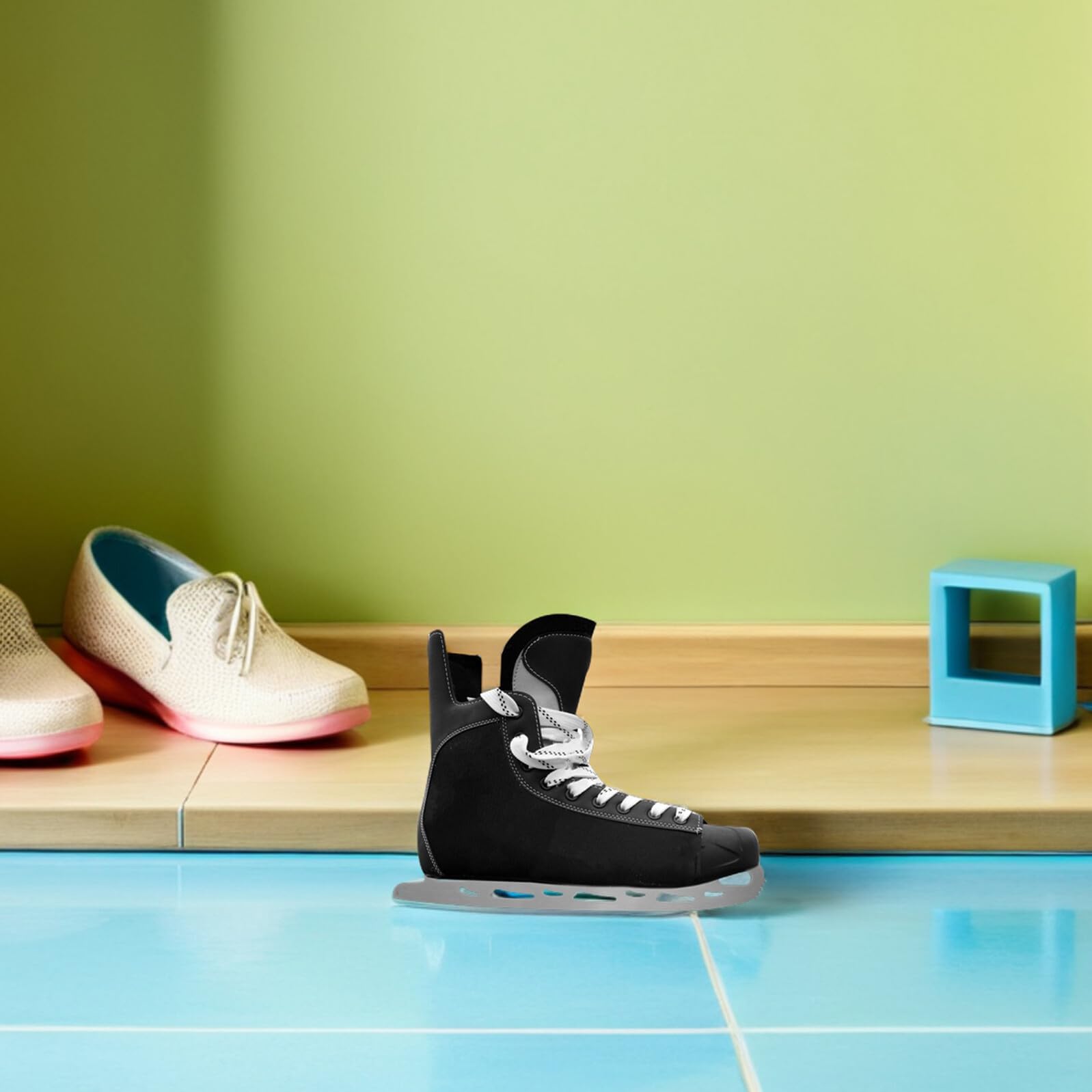 Lames Interchangeables en Acier Inoxydable 326 MM pour Patins Artistiques et Hockey sur Glace, 1 Paire, Accessoires de Rechange Légers et Précis pour Entraînement et Compétition