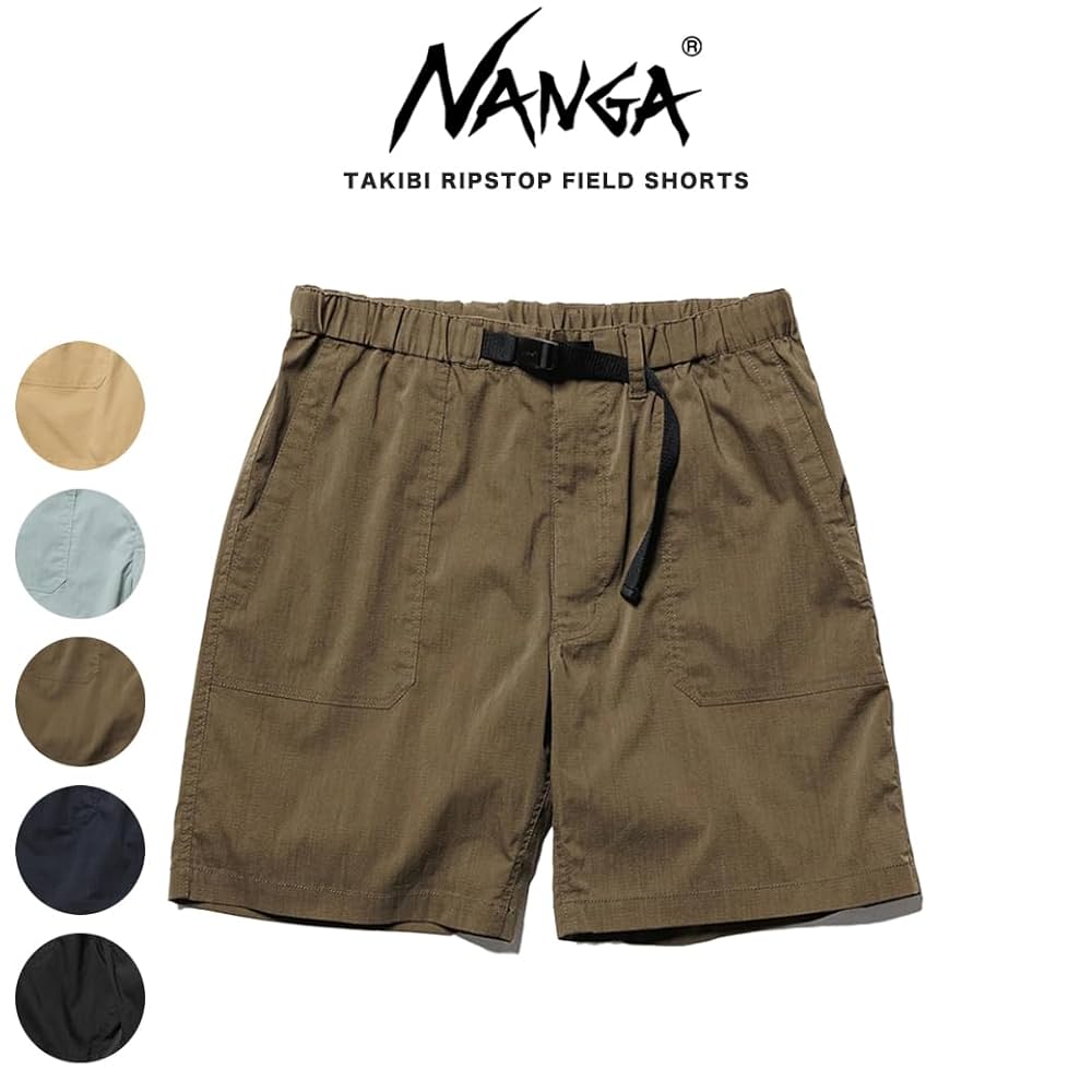 NANGA タキビリップストップ フィールドショーツ　メンズ ショートパンツ Amazon.co.jp: TAKIBI RIPSTOP FIELD SHORTS/タキビリップス