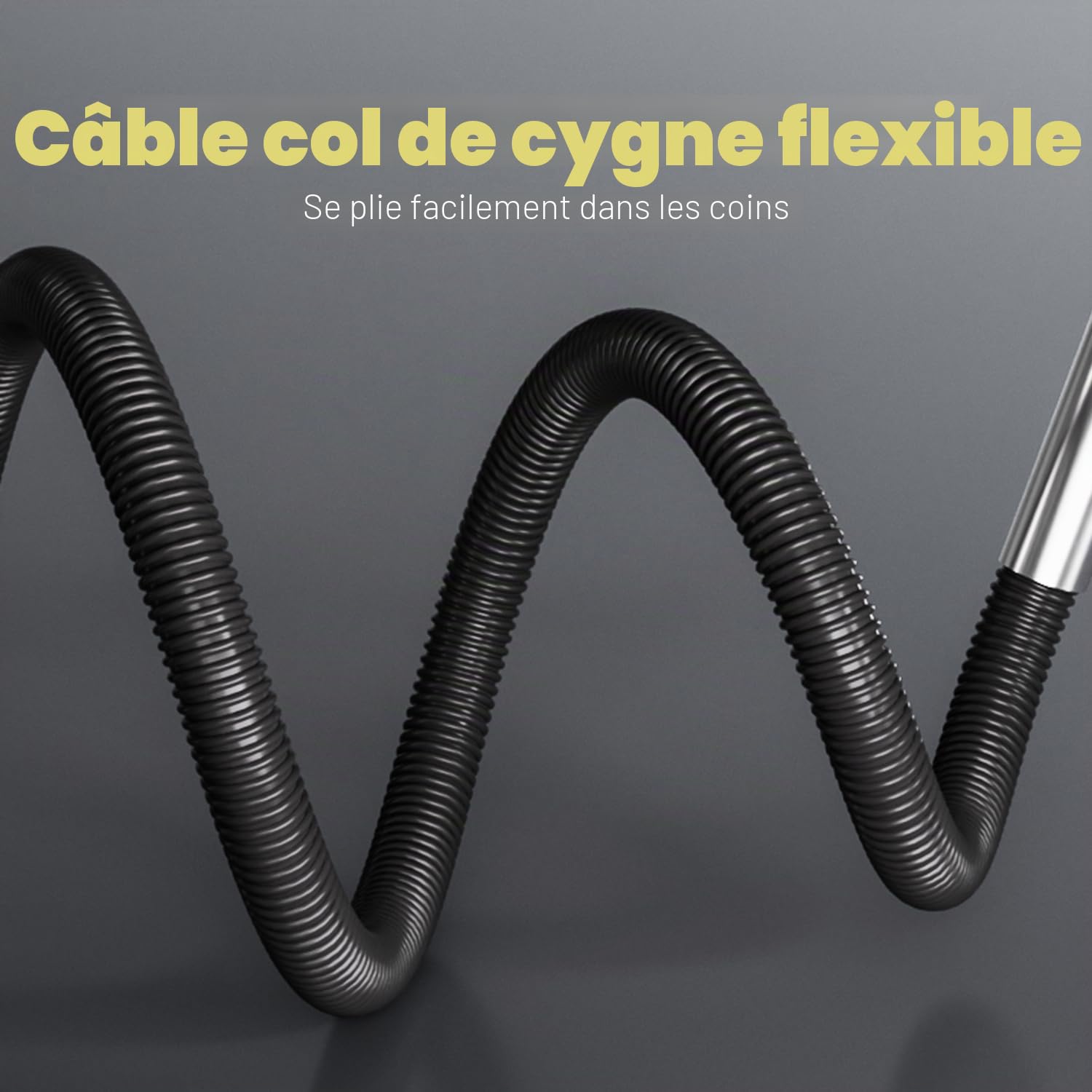 Caméra Endoscopique, 720P HD Camera Inspection Canalisation avec 6 LED Réglables, Compatible Android et iOS, Endoscope IP67 Étanche pour Réparation Auto, Plomberie et Maison