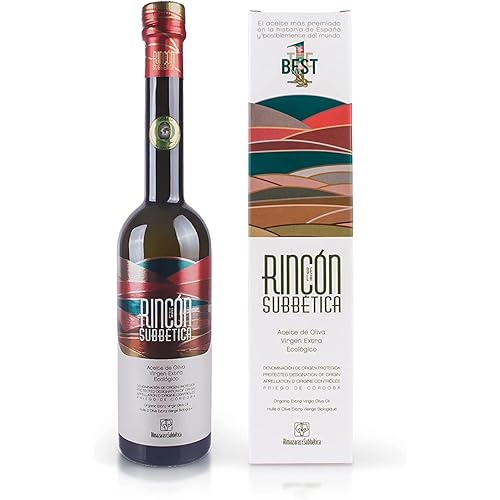 Rincon De La Subbetica- Award Winning, Organic Cold Pressed EVOO Extra Virgin Olive Oil, 17-Ounce Glass Bottle
