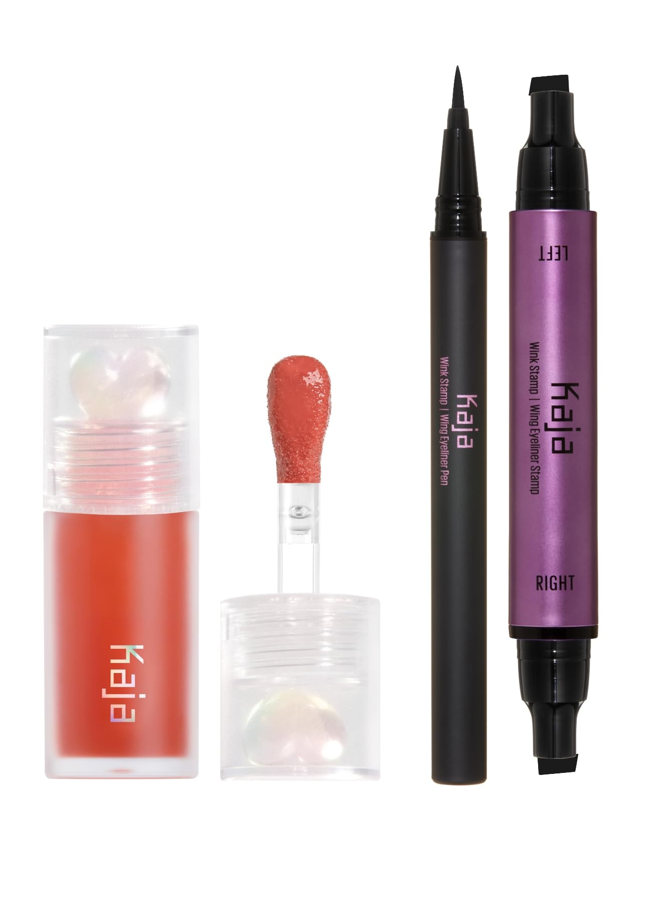 Kaja Juicy Glass Lip Oil 06 Apple Cider Winged Eyeliner Pen - Wink Stamp Bundle