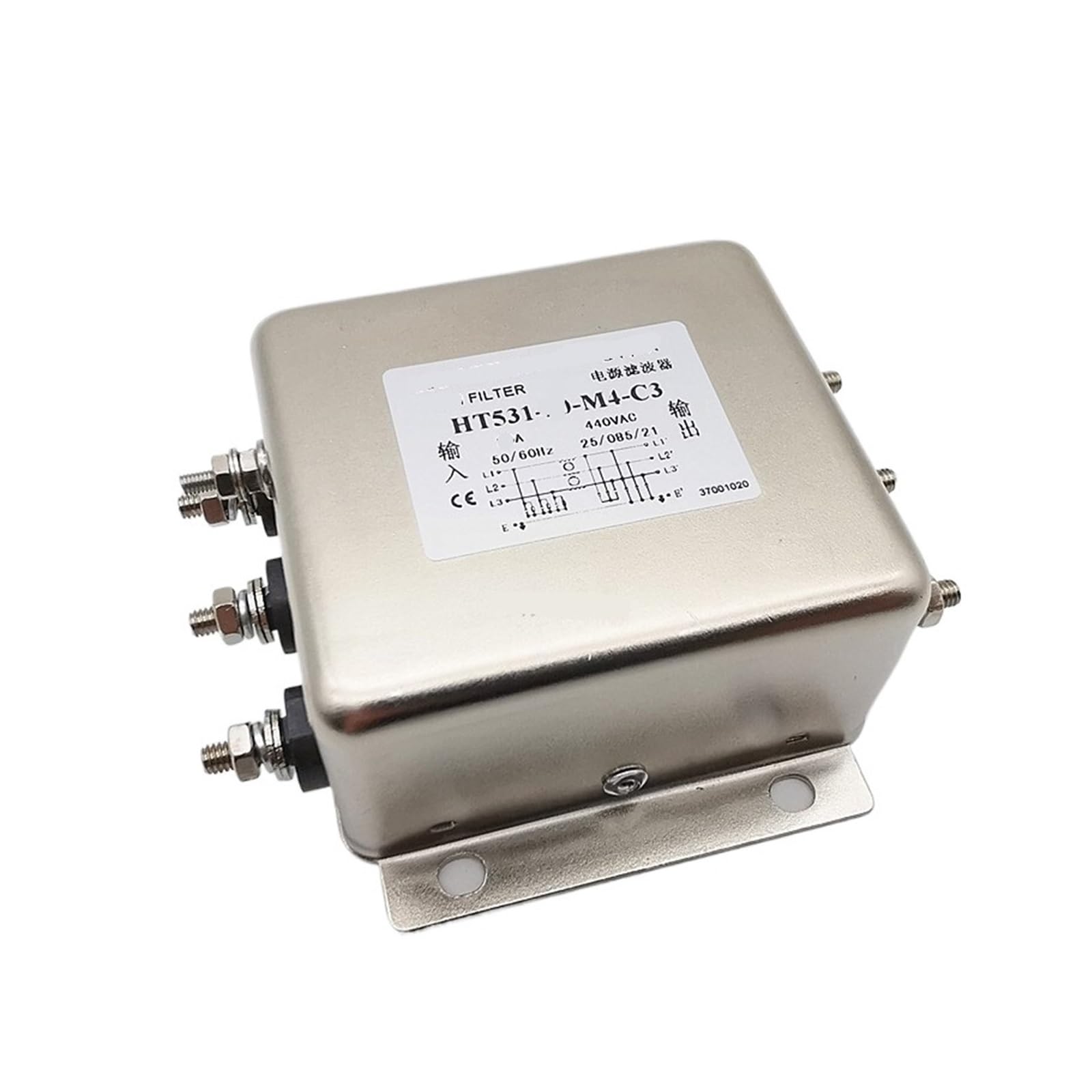 Filtro de potencia trifásico 380 V HT531-20-L8-C3 filtro inversor 20A