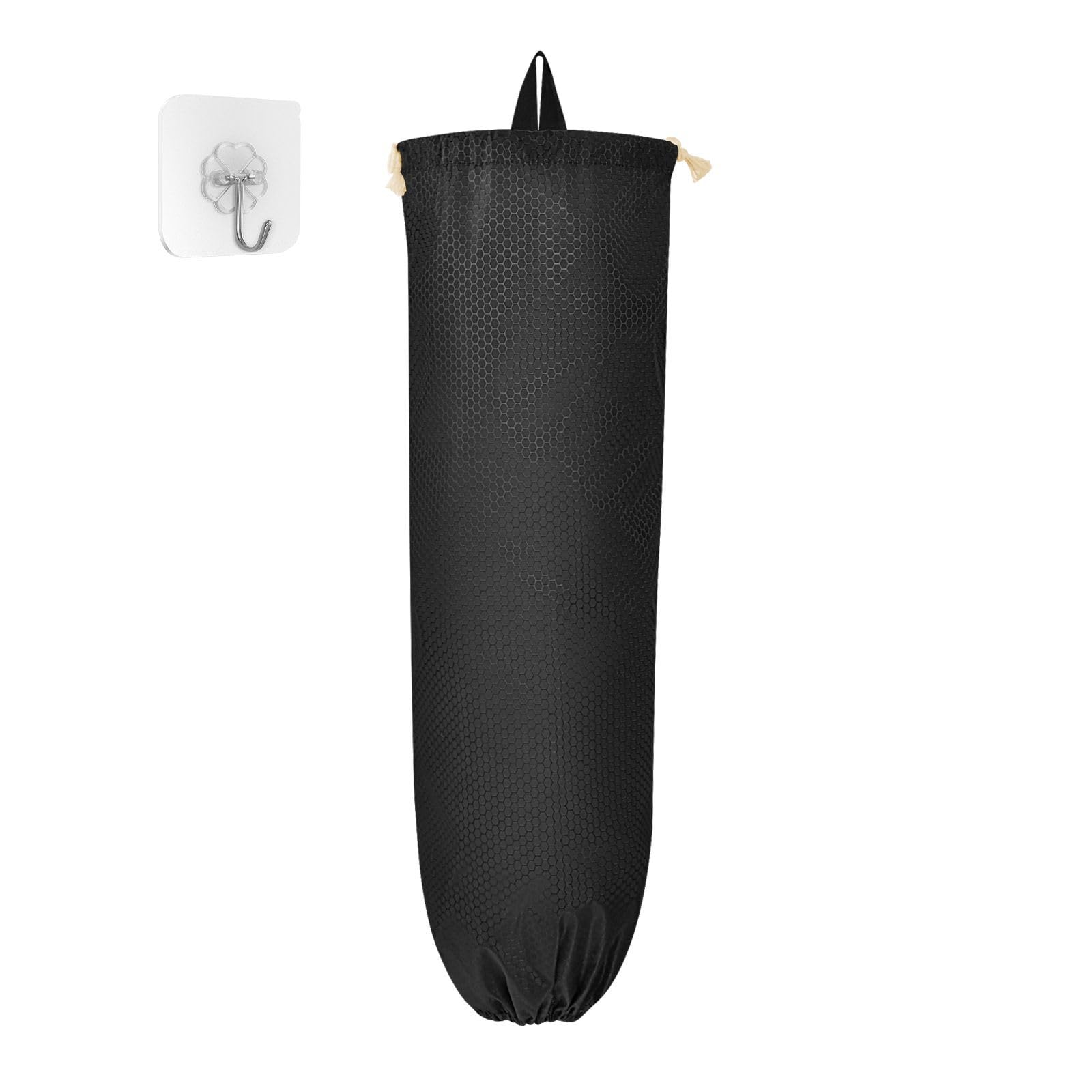 Plastic Bag Holder Black Grocery Bag Organizer,Reusable Shopping Bag Organizer,Storage Dispenser ​for Home Kitchen Decor Black