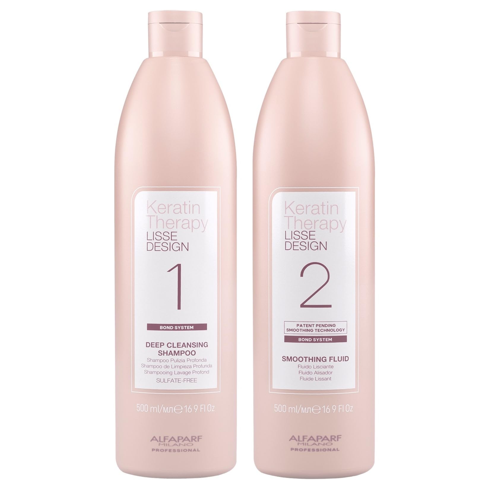 Alfaparf Lisse SET Shampoo pulizia profonda e Fluido lisciante 1-2 500 ml