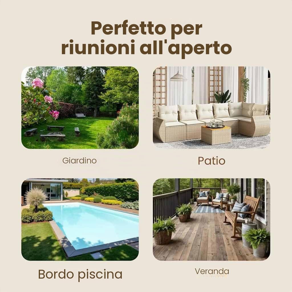 vidaXL Set da Pranzo per Giardino 9 pcs Marrone, Set da esterno in acacia, arredo giardino rustico, tavolo e sedie per terrazzo e feste in giardino